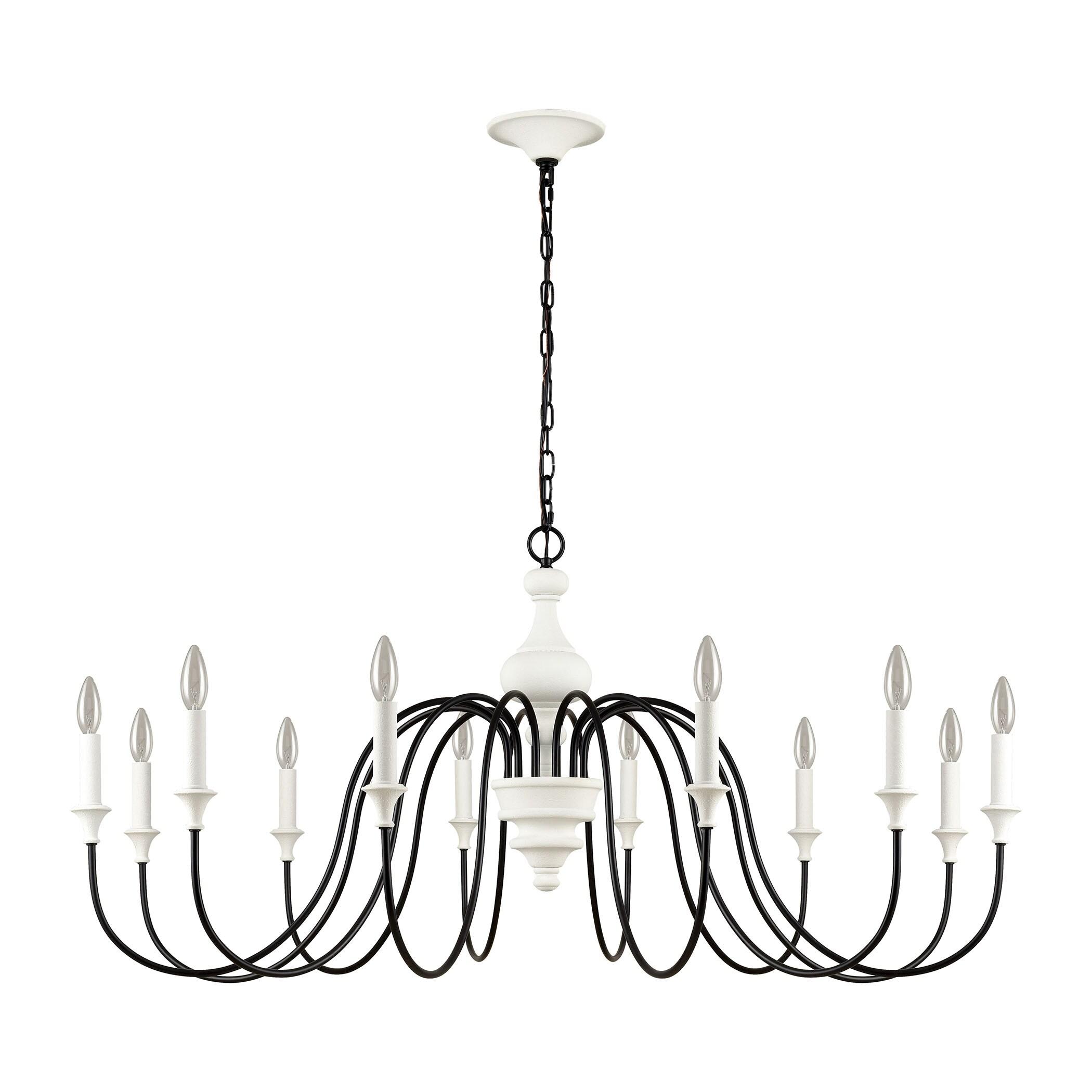 Elk Home Val De Loire 12 - Light Chandelier in  White