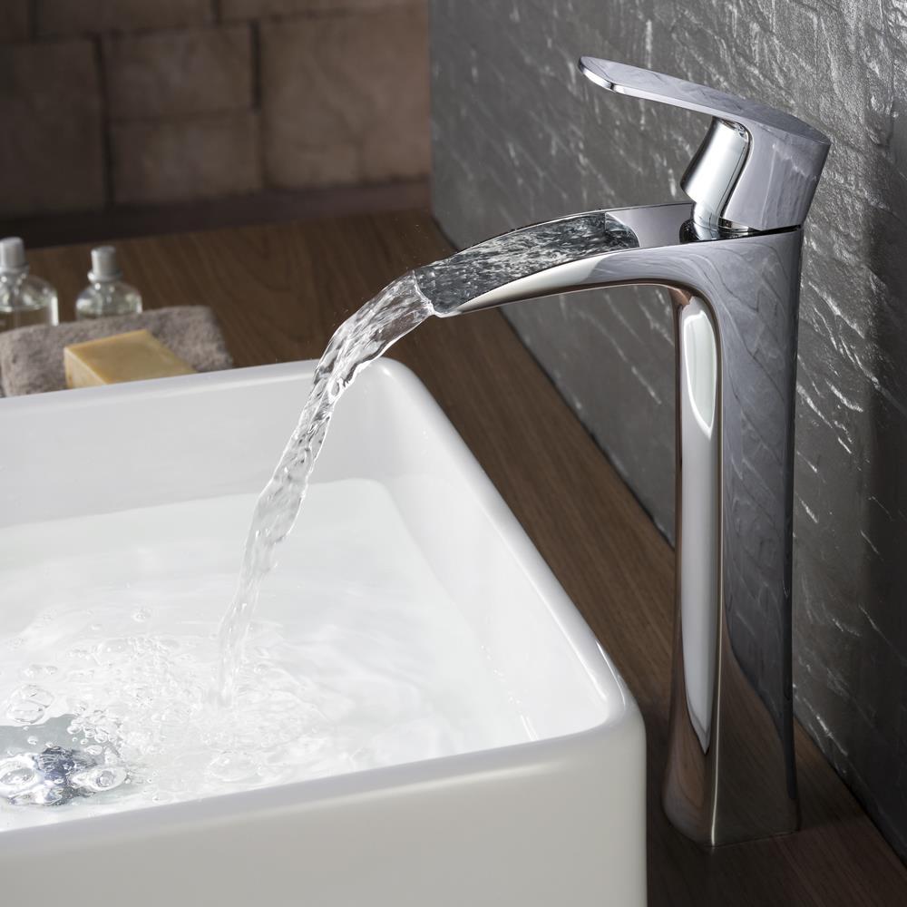 Fortore Chrome Single Hole Vessel Bathroom Faucet