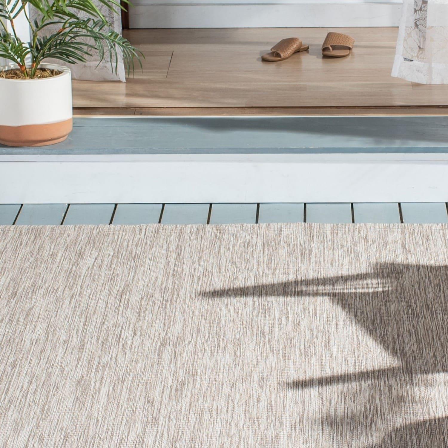 Courtyard CY8522 Power Loomed Indoor and Outdoor Accent Rug - Beige/Beige - 2'7"x5' - Safavieh