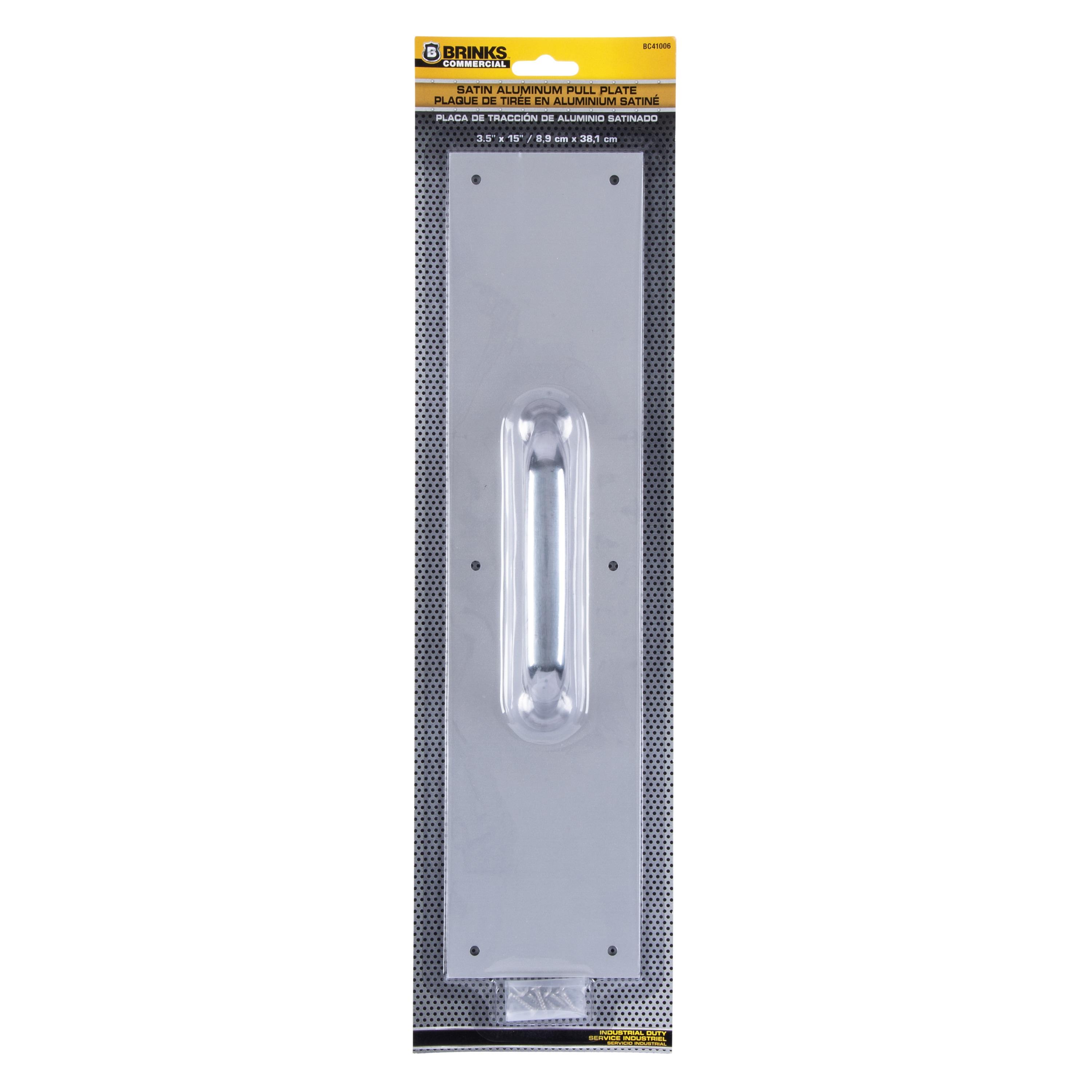 Brinks Commercial 5035102 15 in. Satin Aluminum Pull Plate