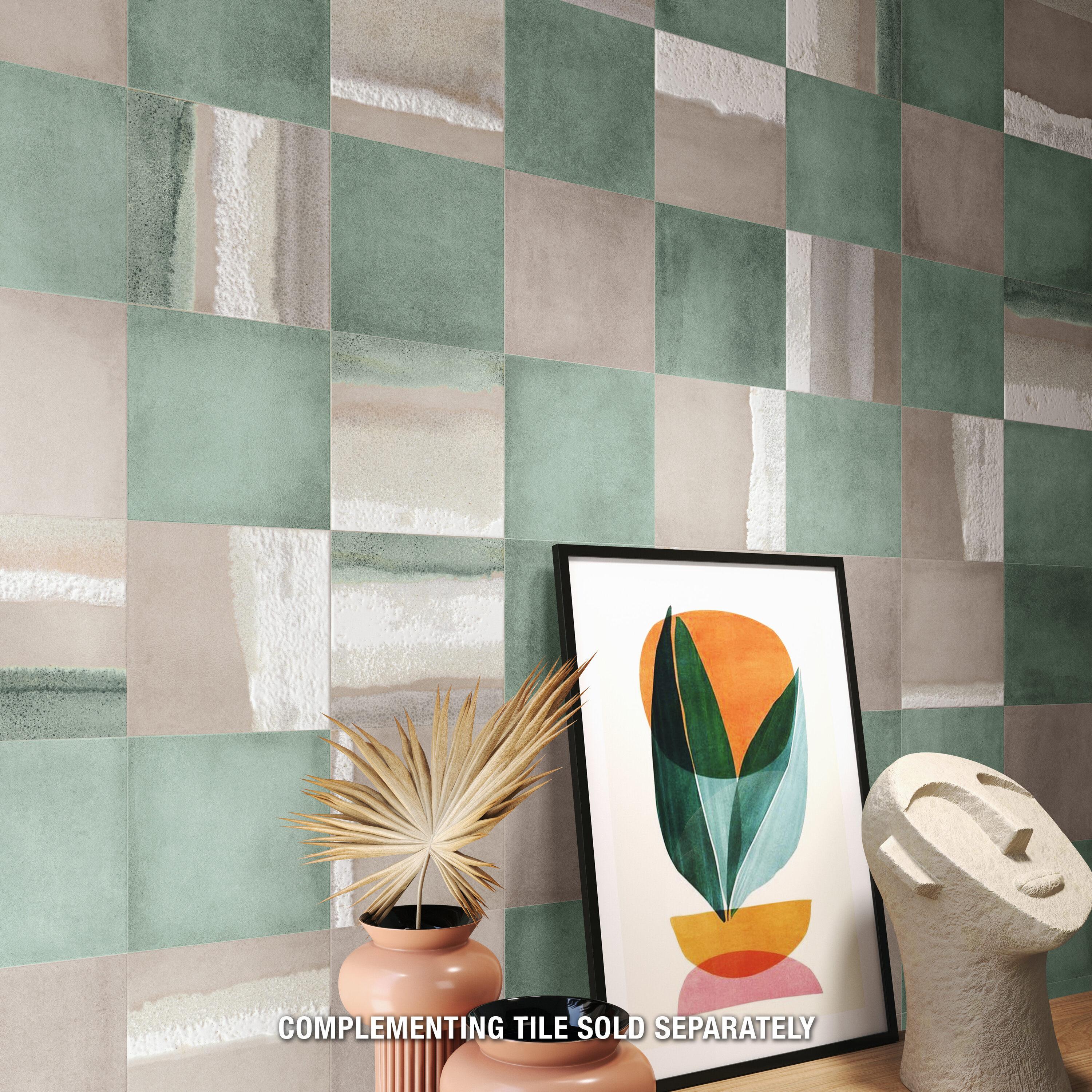 Matter Canvas 6" x 6" Porcelain Stone Look Floor and Wall Tile