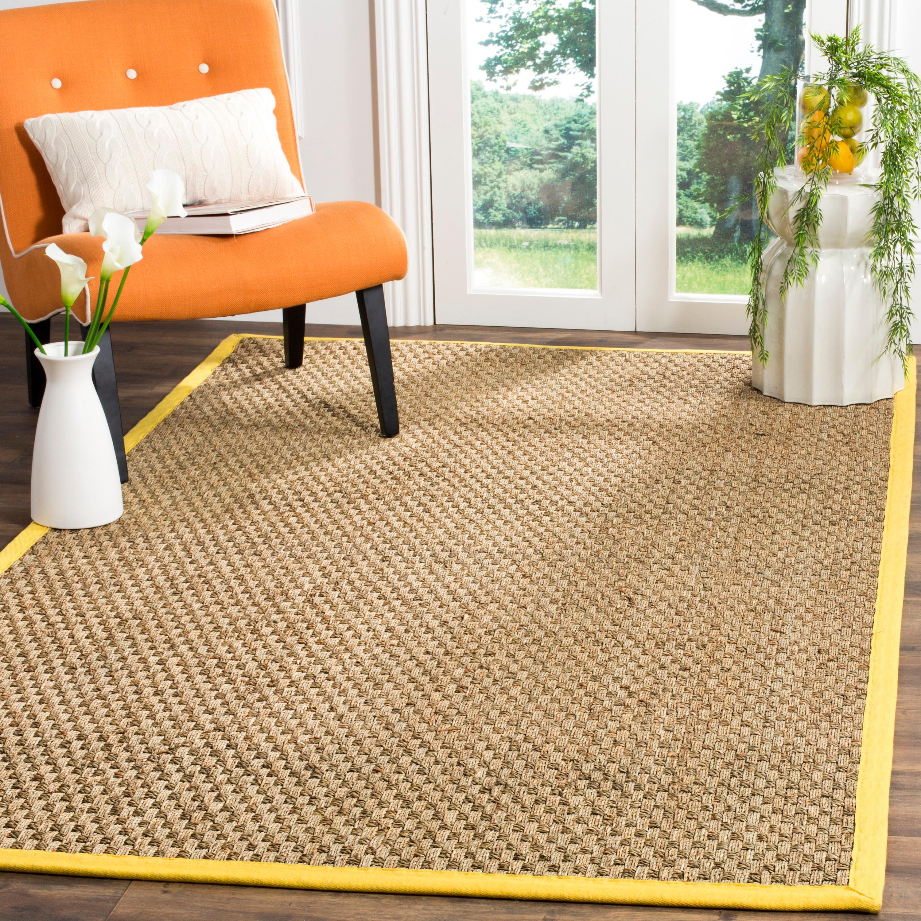 Natural Fiber NF114 Power Loomed Indoor Area Rug - Natural/Gold - 4'x6' - Safavieh.