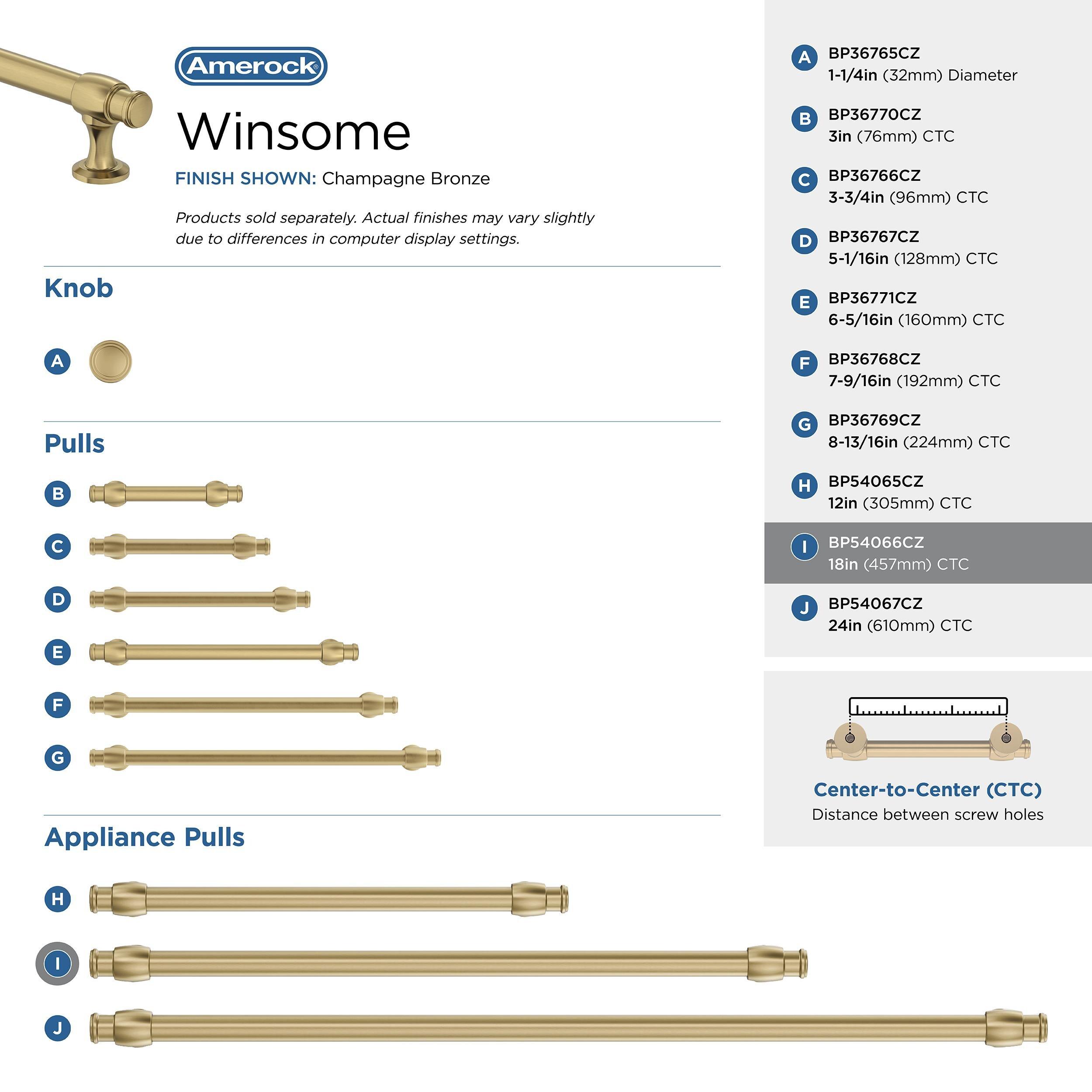 Winsome 18" Center to Center Appliance Pull