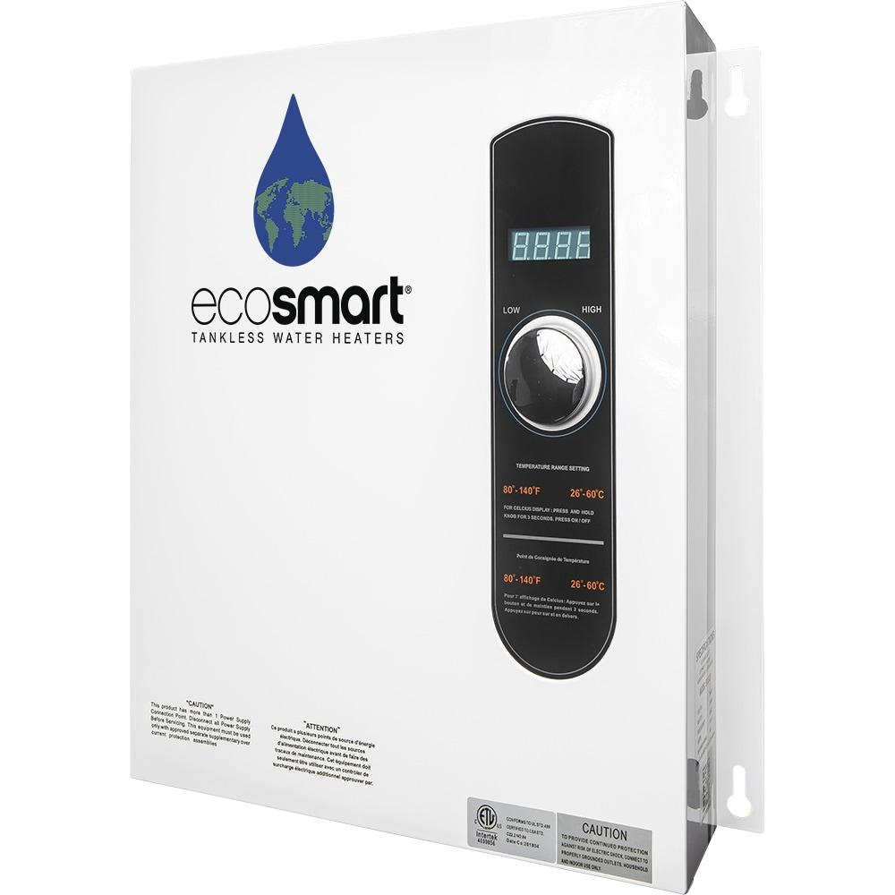 Ecosmart ECO 24 24 KW at 240-Volt Electric Tankless Water Heater with Patented Self Modulating Technology, 17 x 17 x 3.5
