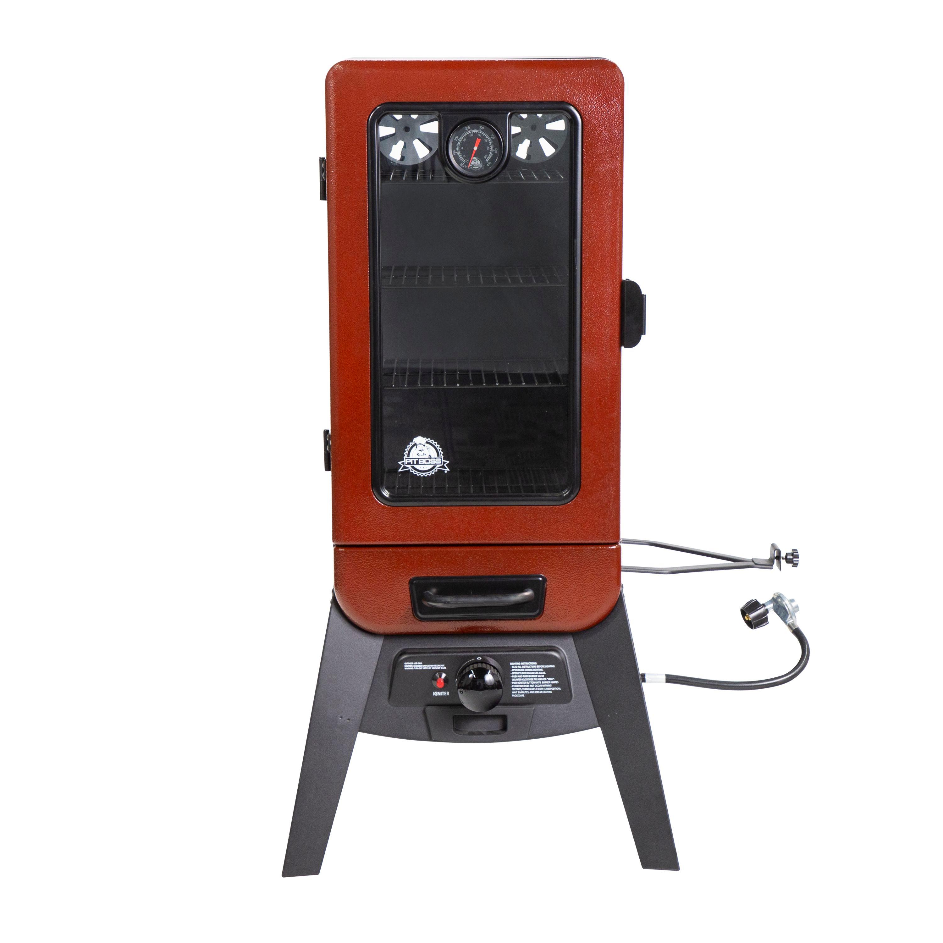 Pit Boss 3-Series Gas Smoker in Red Hammertone - PBV3G1