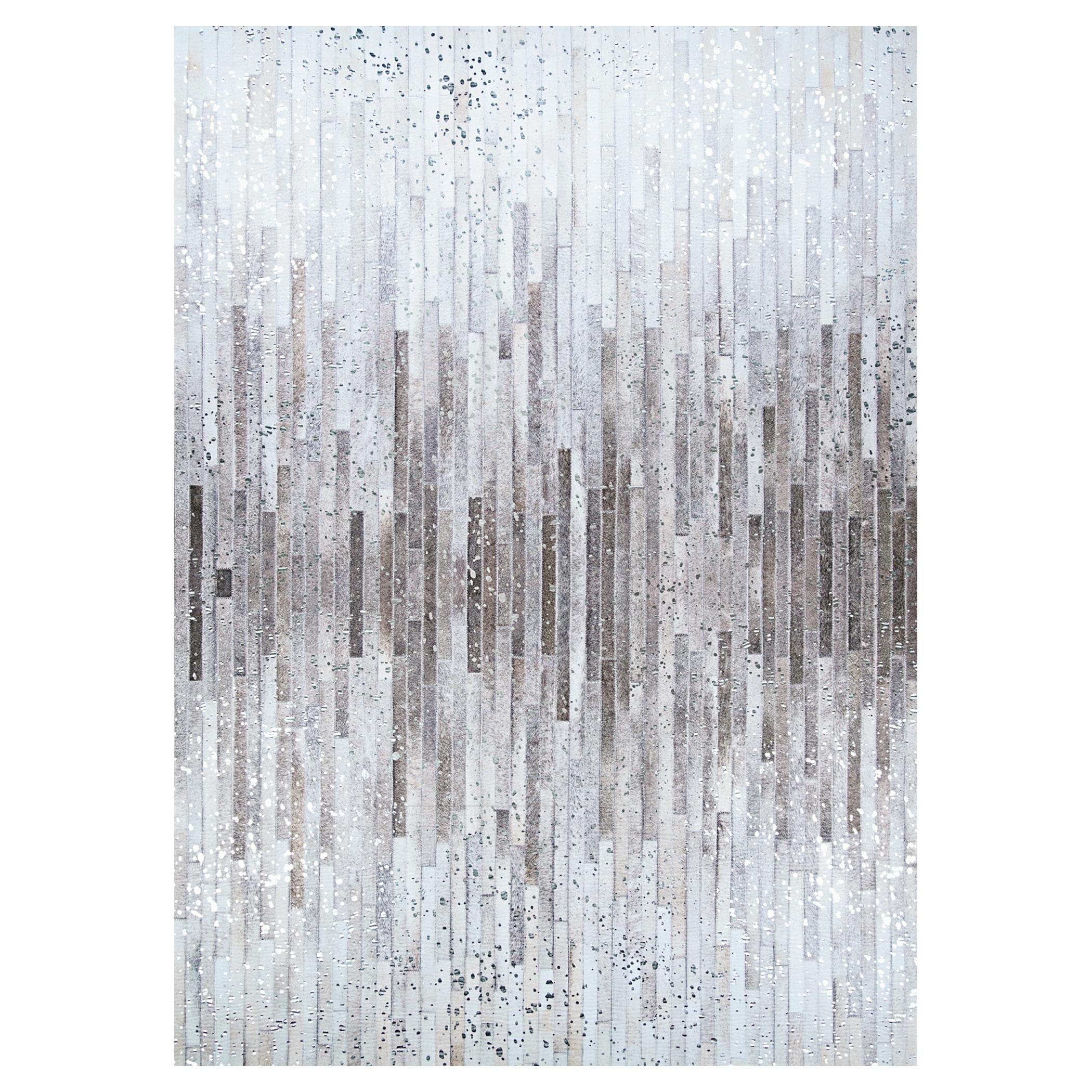 Prairie 8' x 10' Gray Geometric Cowhide-Effect Area Rug