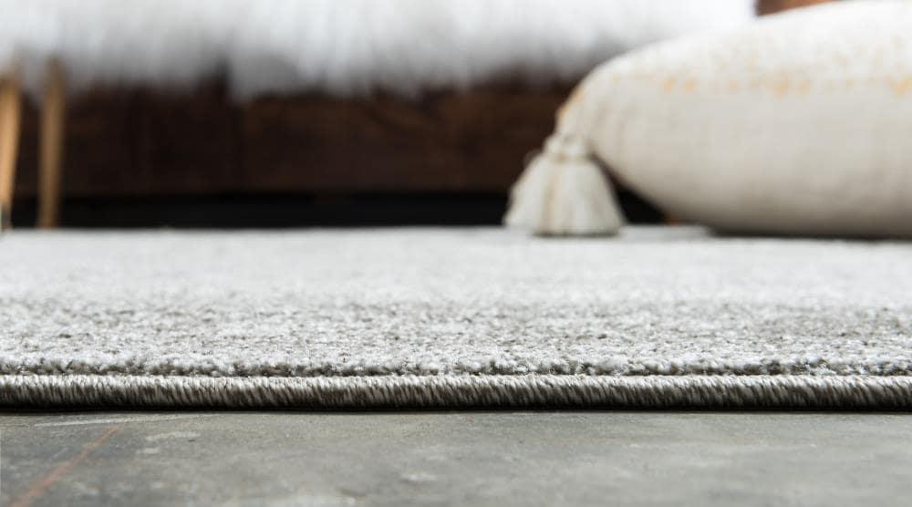 Unique Loom 5' 3 x 8' 0 Light Gray La Jolla Floral Area Rug
