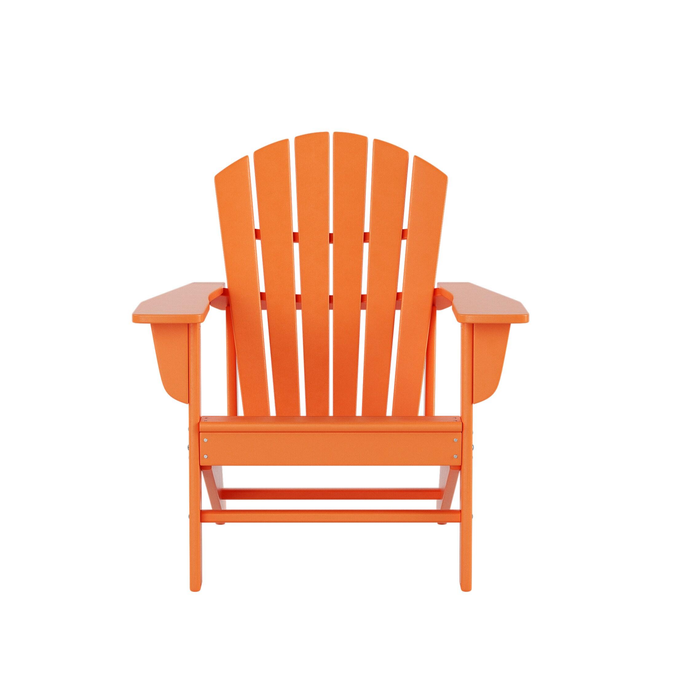 Polytrends  Altura  Outdoor Eco-Friendly All Weather Poly Patio Adirondack Chair (Set of 2) Orange