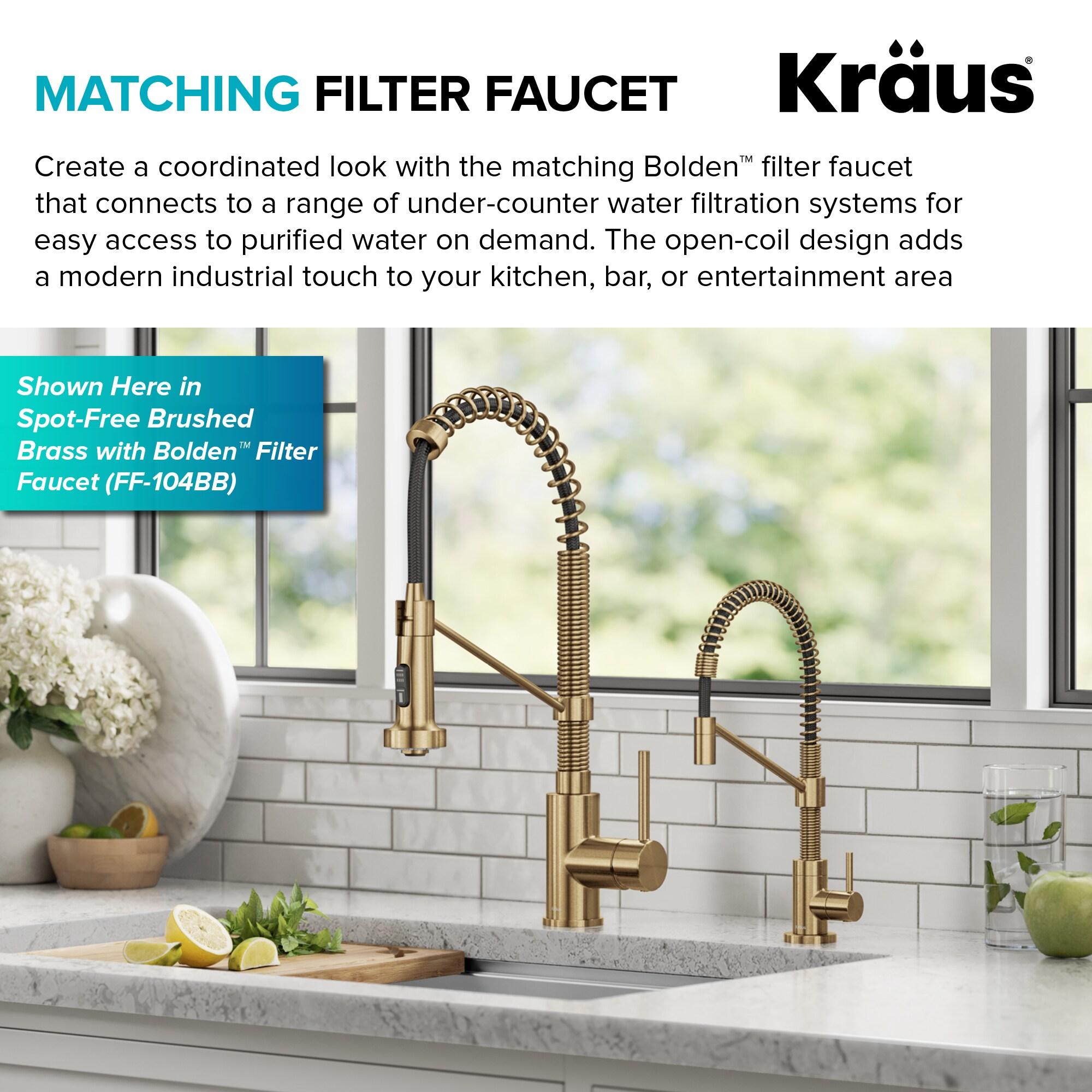 KRAUS Bolden Commercial Style 2-Function Single Handle Pull Down Kitchen Faucet