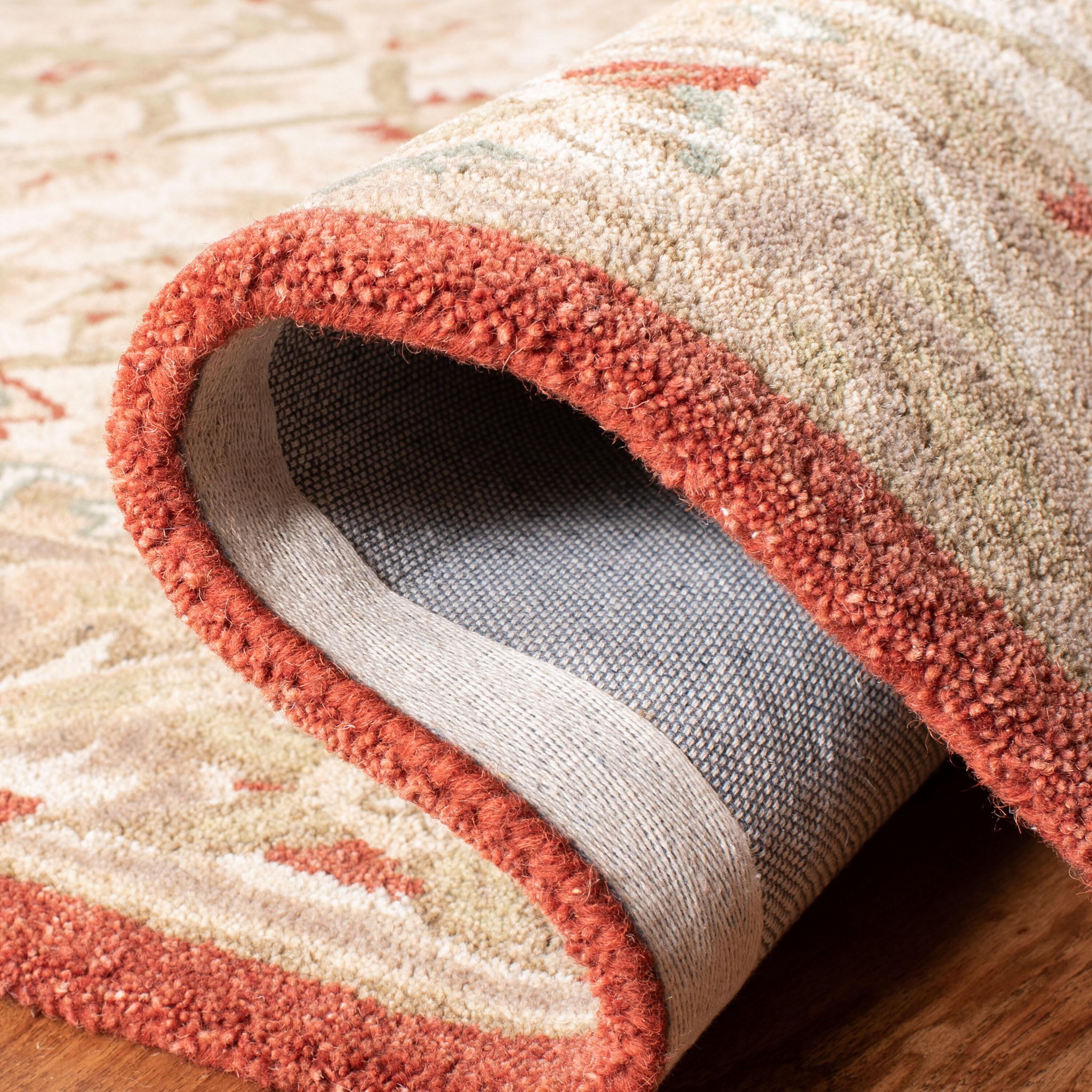 SAFAVIEH Anatolia Venice Traditional Wool Area Rug, Beige/Rust, 8' x 10'