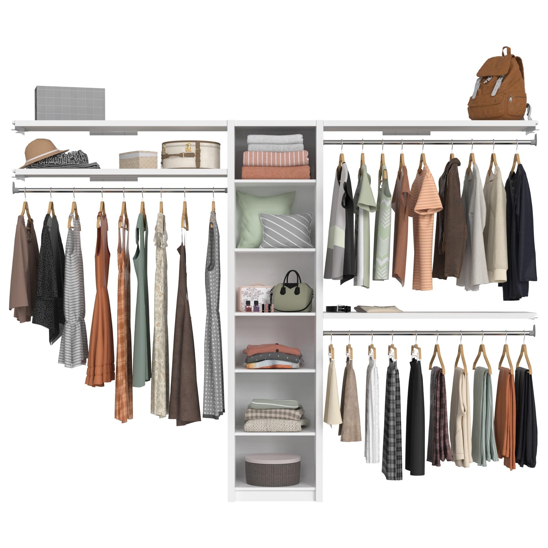 SpaceCreations 44" W - 115" W Closet System Starter Kit