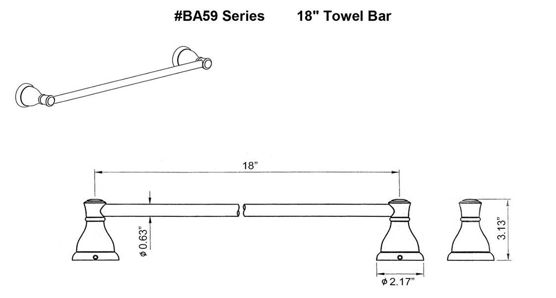 Castilla 18'' 1 Wall Towel Bar