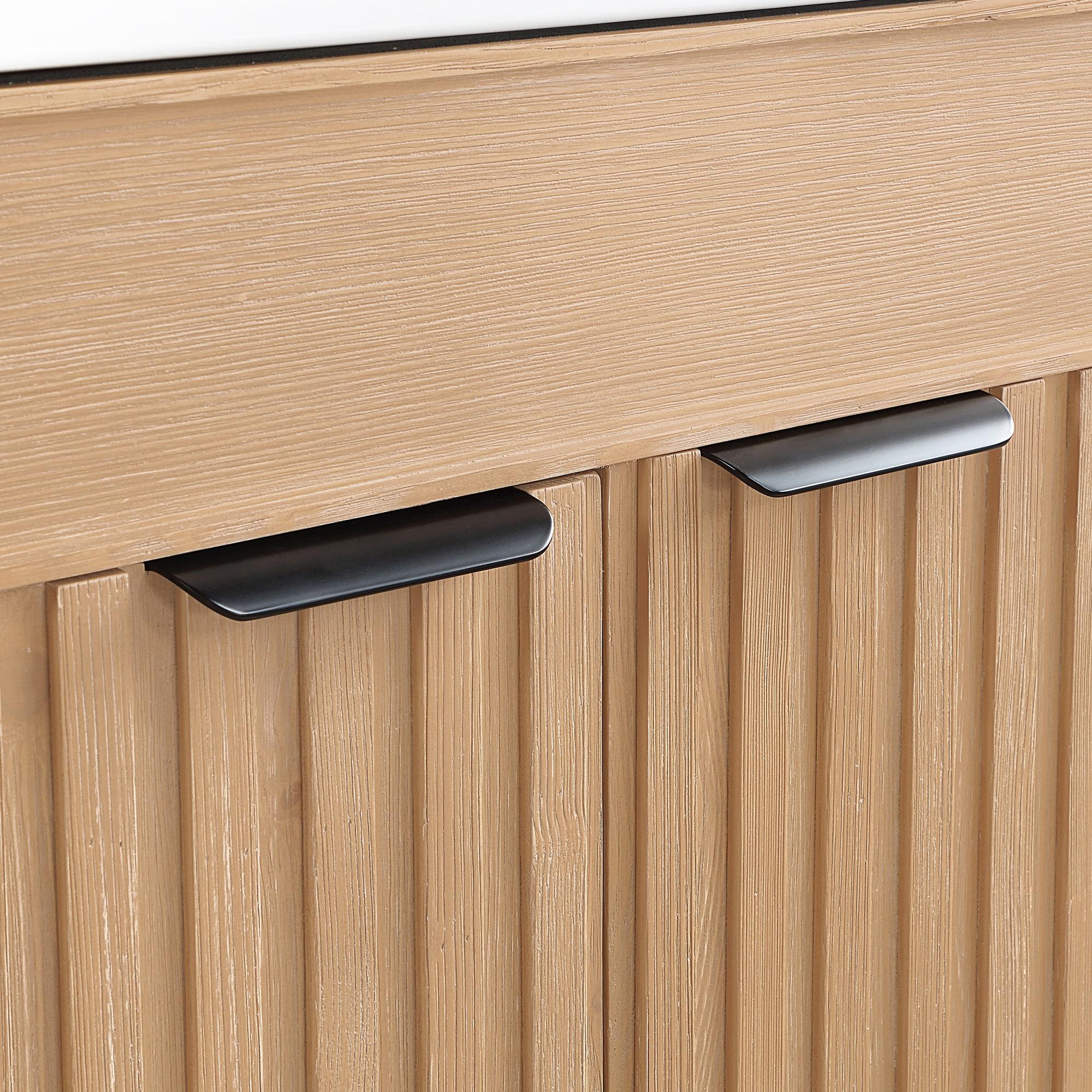 Palos 24" Single Bath Vanity in Fir Wood Brown with Drop-In White Ceramic Basin