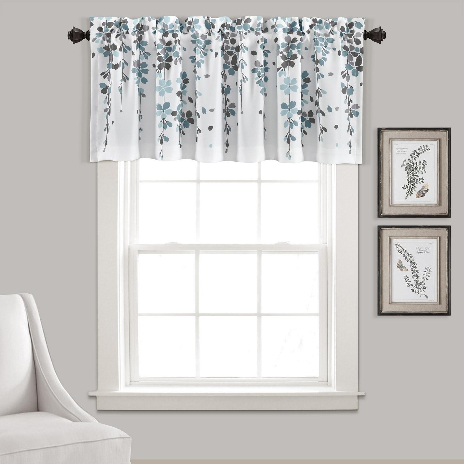 Floral Tailored 52'' W Window Valance