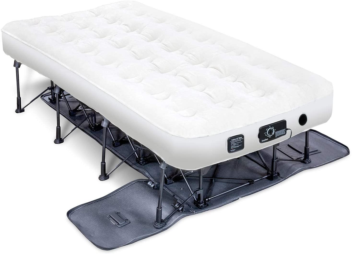 Ivation Twin Air Mattress with Built In Pump & Deflate Defender Twin