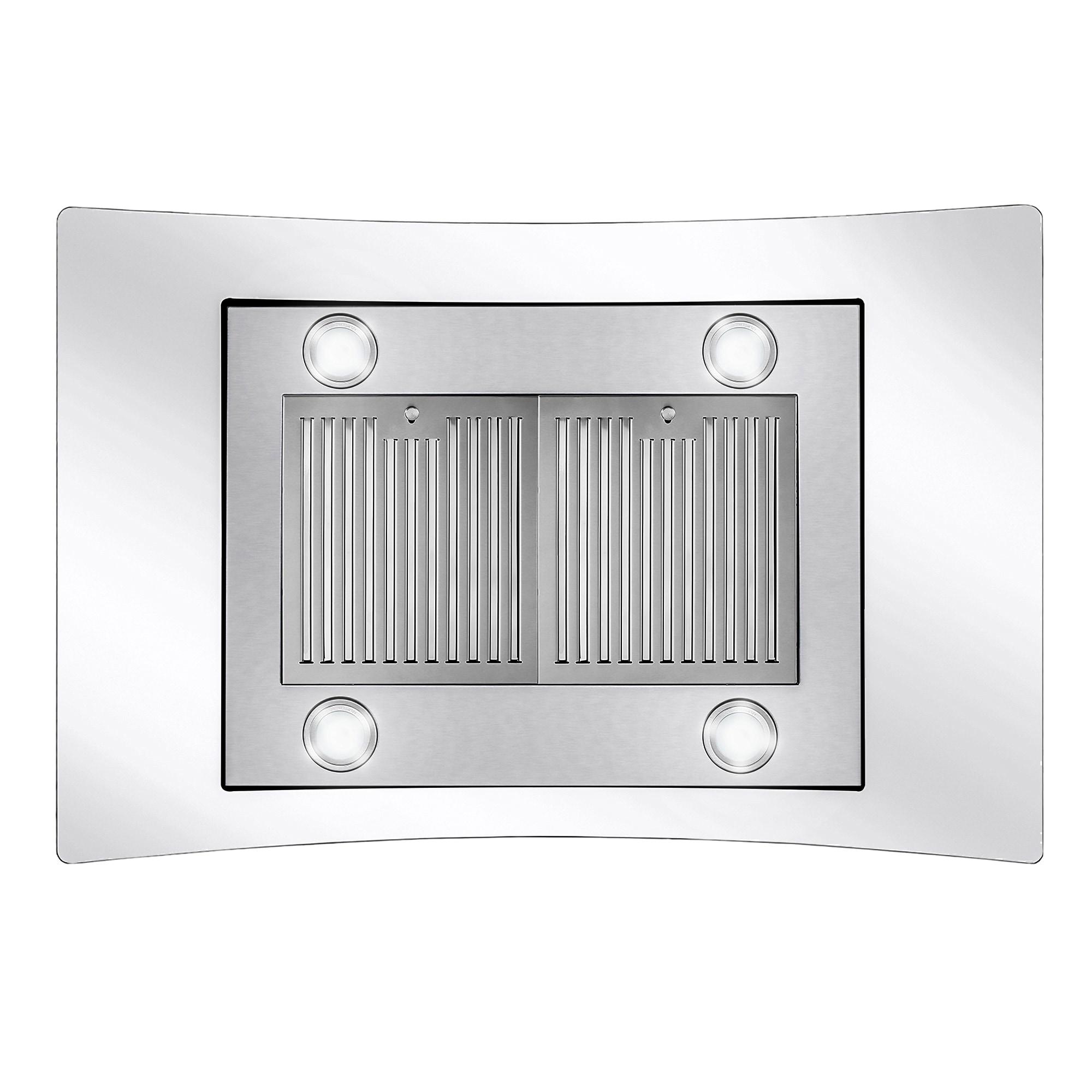 Cosmo COS-668ICS900 36 Inch Island Range Hood w/ Touch Controls, Stainless Steel