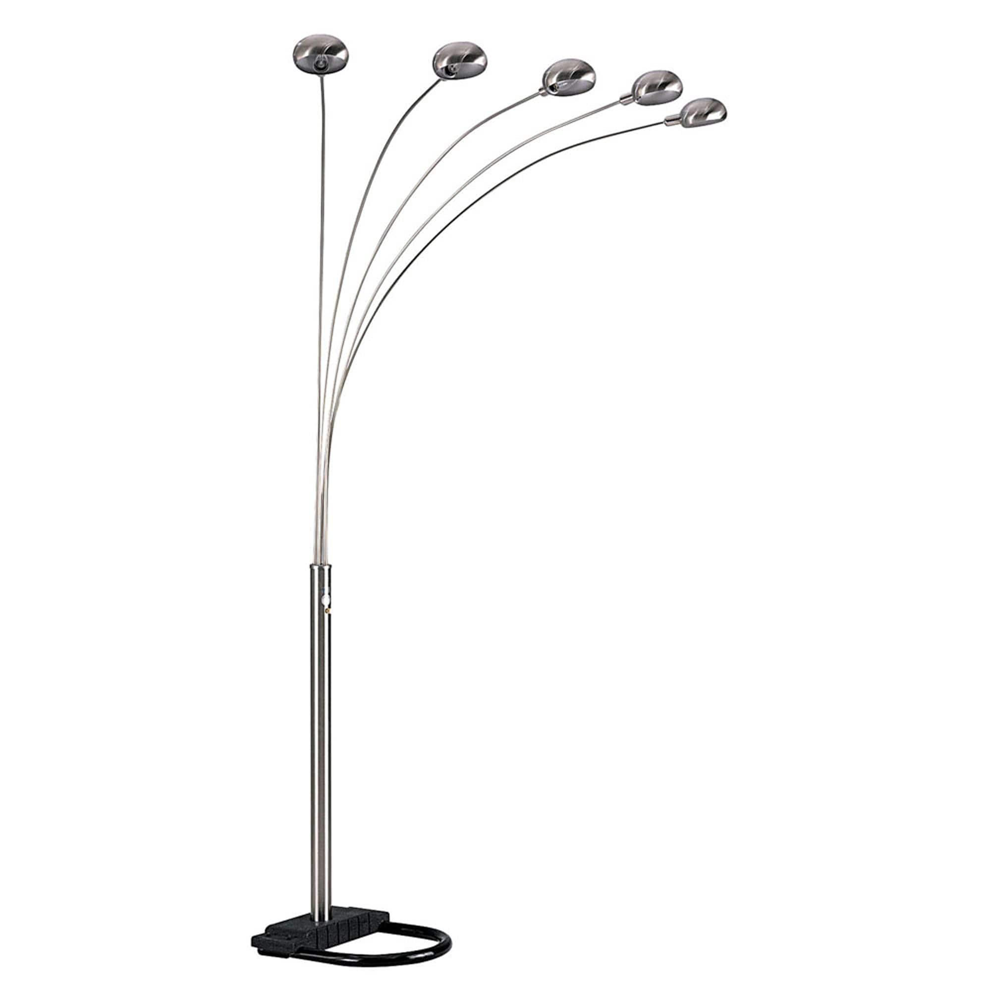 ORE International 5 Arms Arch Floor Lamp, Satin Nickel