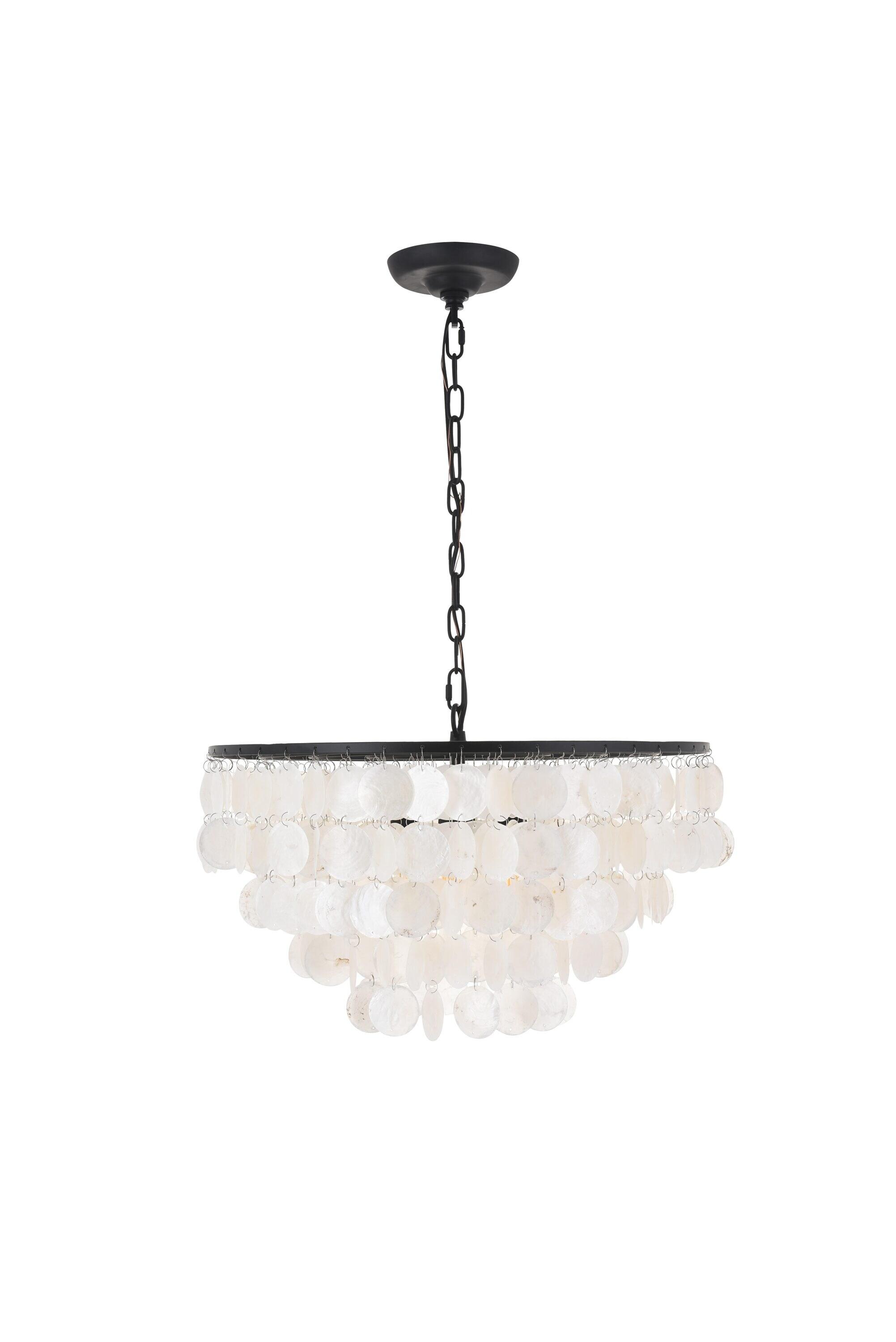 Elegant Lighting Selene 4 light Black Pendant
