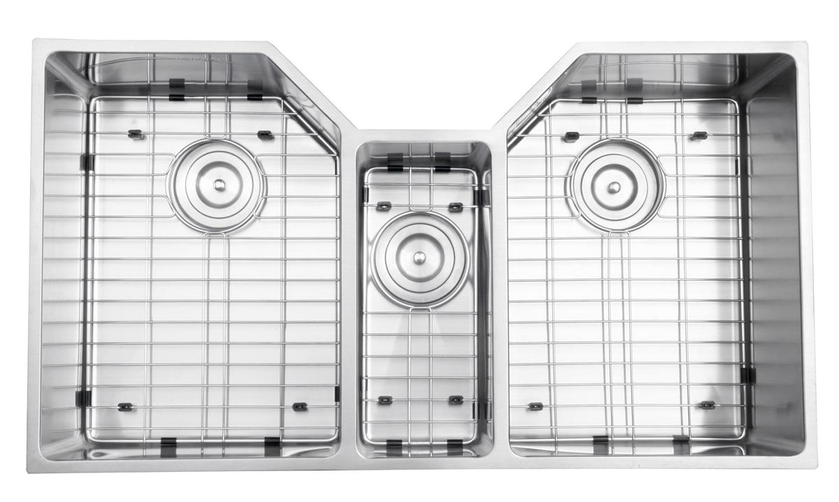 Ruvati 35" Triple Bowl Undermount 16 Gauge Stainless Steel Kitchen Sink