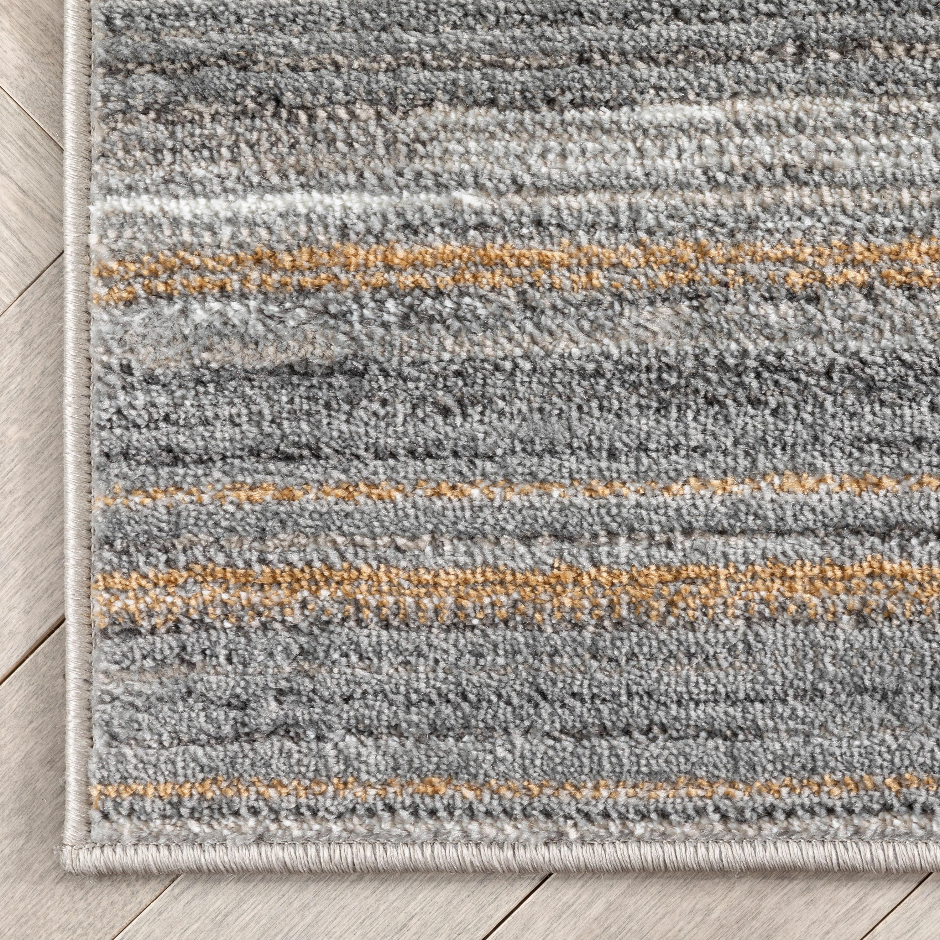 Well Woven Verity Moroccan Area Rug, 3.92' x 5.25', Eclectic Geometric Pattern, Soft, Glam Pile, Distressed Design & Modern Color Palette