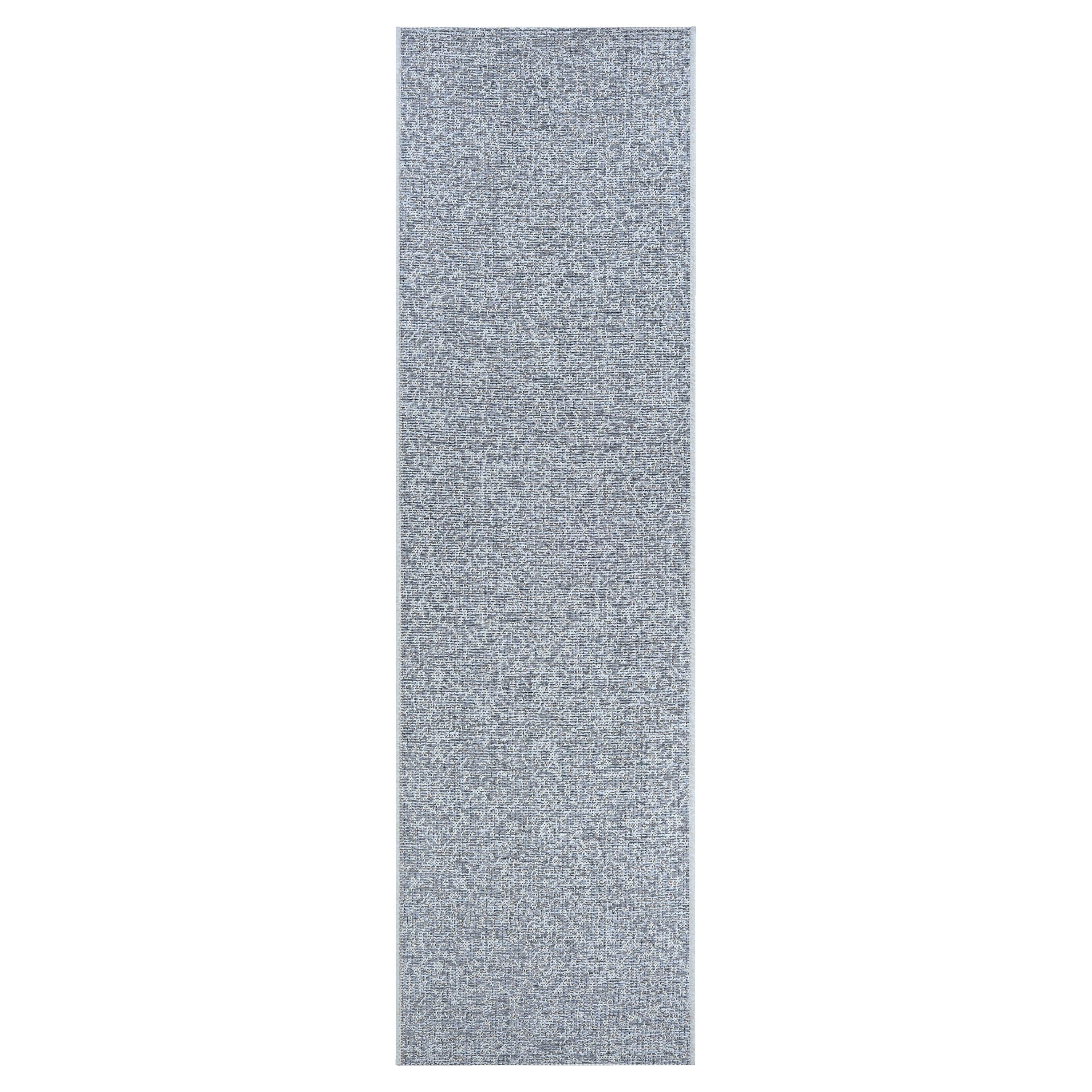 Couristan Monte Carlo Palmette Indoor/Outdoor Area Rug, 2'3" x 11'9" Runner, Grey-Ivory
