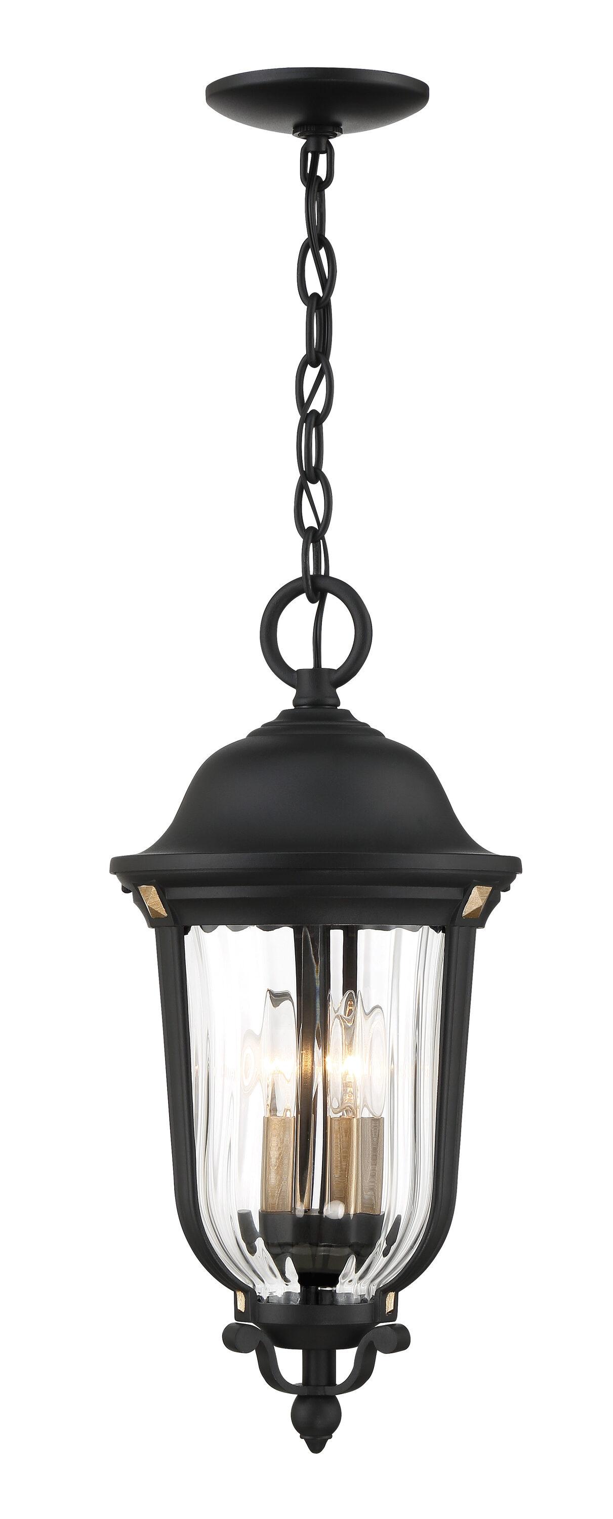 Minka Lavery Vintage Outdoor Hanging Light Fixture Sand Coal Damp Rated 20" Clear Seedy Glass for Post Exterior Barn Porch Patio