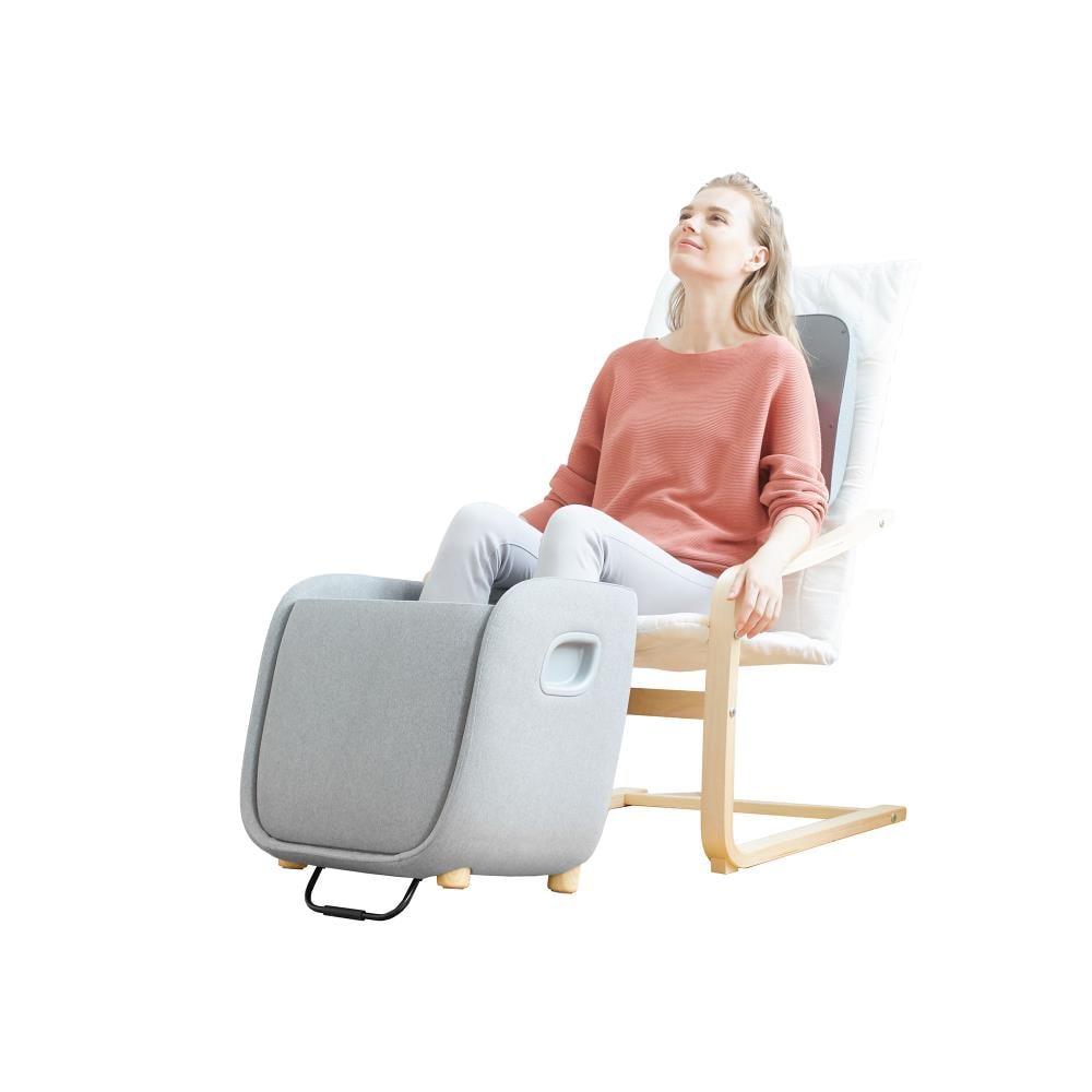Synca Wellness Upholstered Heated Massage Chair with Ottoman