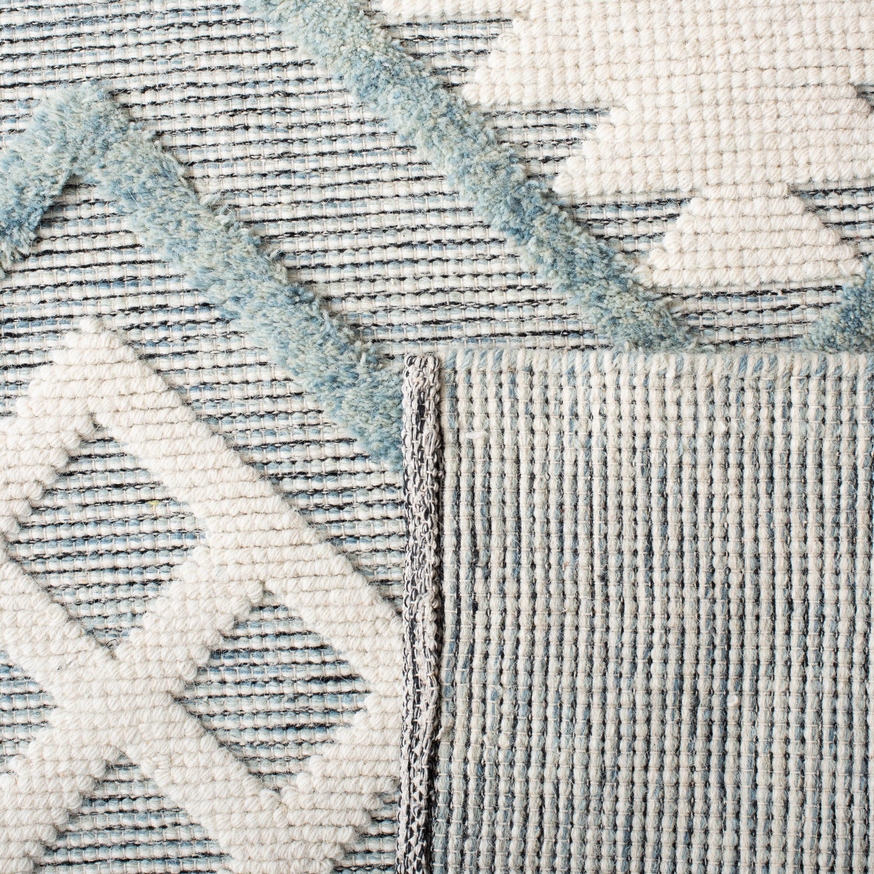 Vermont VRM603 Hand Loomed Area Rug - Blue/Ivory - 3'x5' - Safavieh.