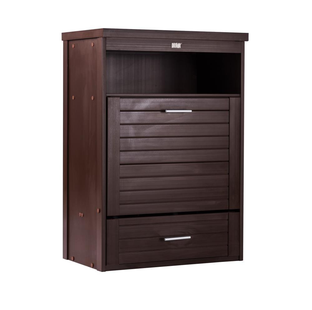 New Age Pet® ECOFLEX® Dog Food Pantry with Double Stainless Steel Bowls - Durable Composite, Includes 2x 32oz Bowls, Storage for 25 lbs of Dog Food, Easy Assembly, Moisture Resistant