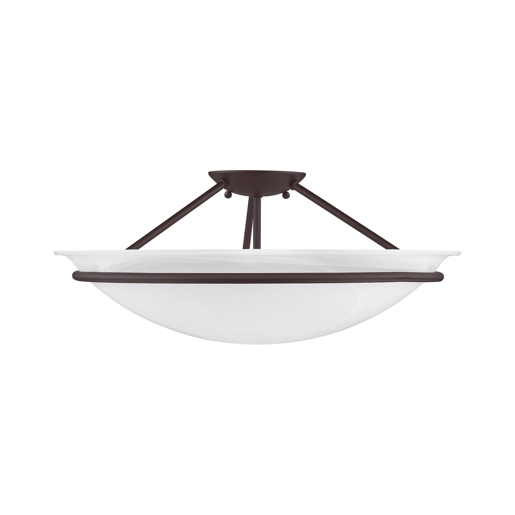 Livex Lighting Newburgh 3 - Light Semi-Flush Mount in  Bronze