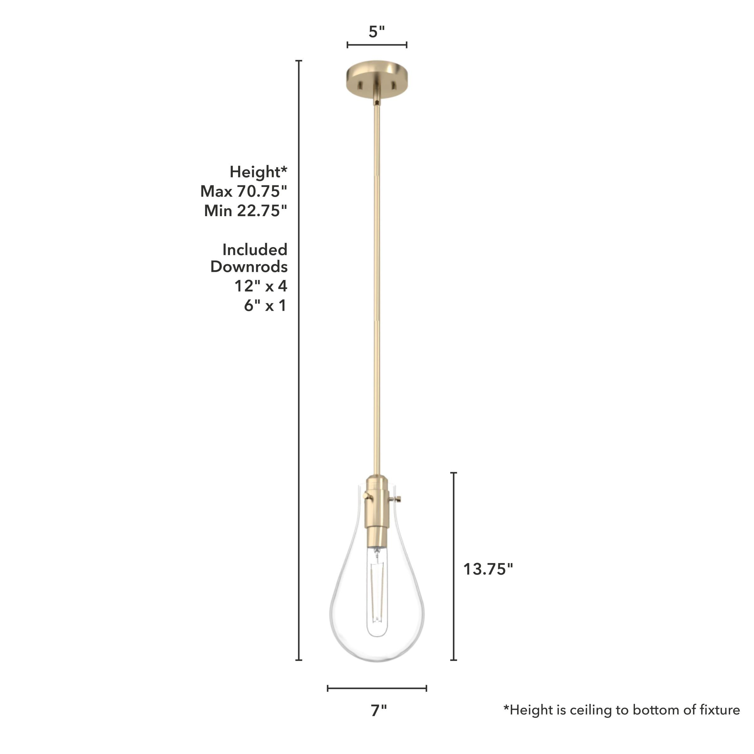 Lundin 1 - Light Single Tear Drop Pendant