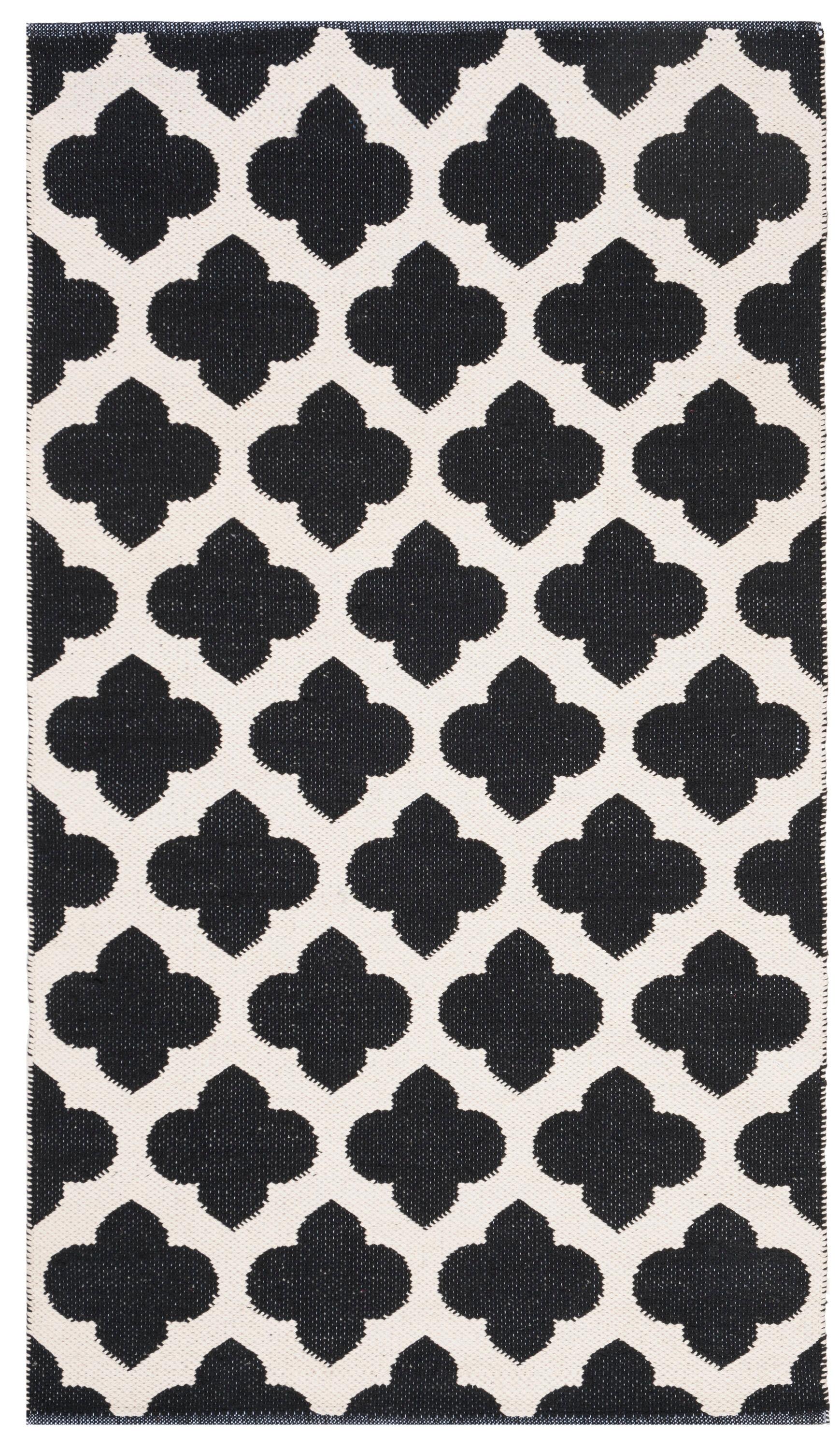 Montauk MTK723 Hand Woven Area Rug - Black/Ivory - 3'x5' - Safavieh.