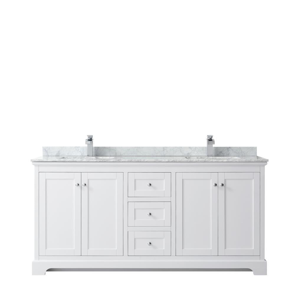 Avery 72'' Double Bathroom Vanity with Stone Top