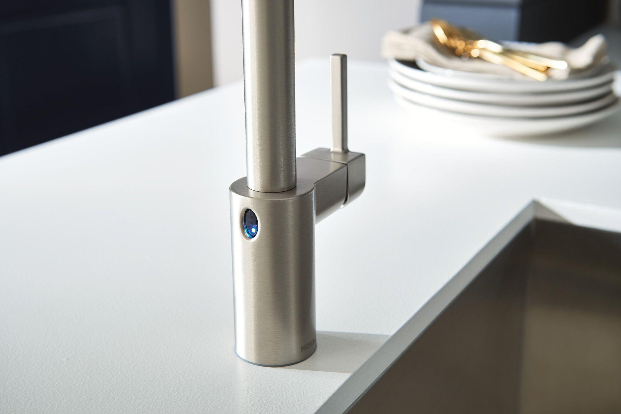 Moen Align MotionSense Wave Single Handle Spring Pulldown Kitchen Faucet with Power Clean Technology