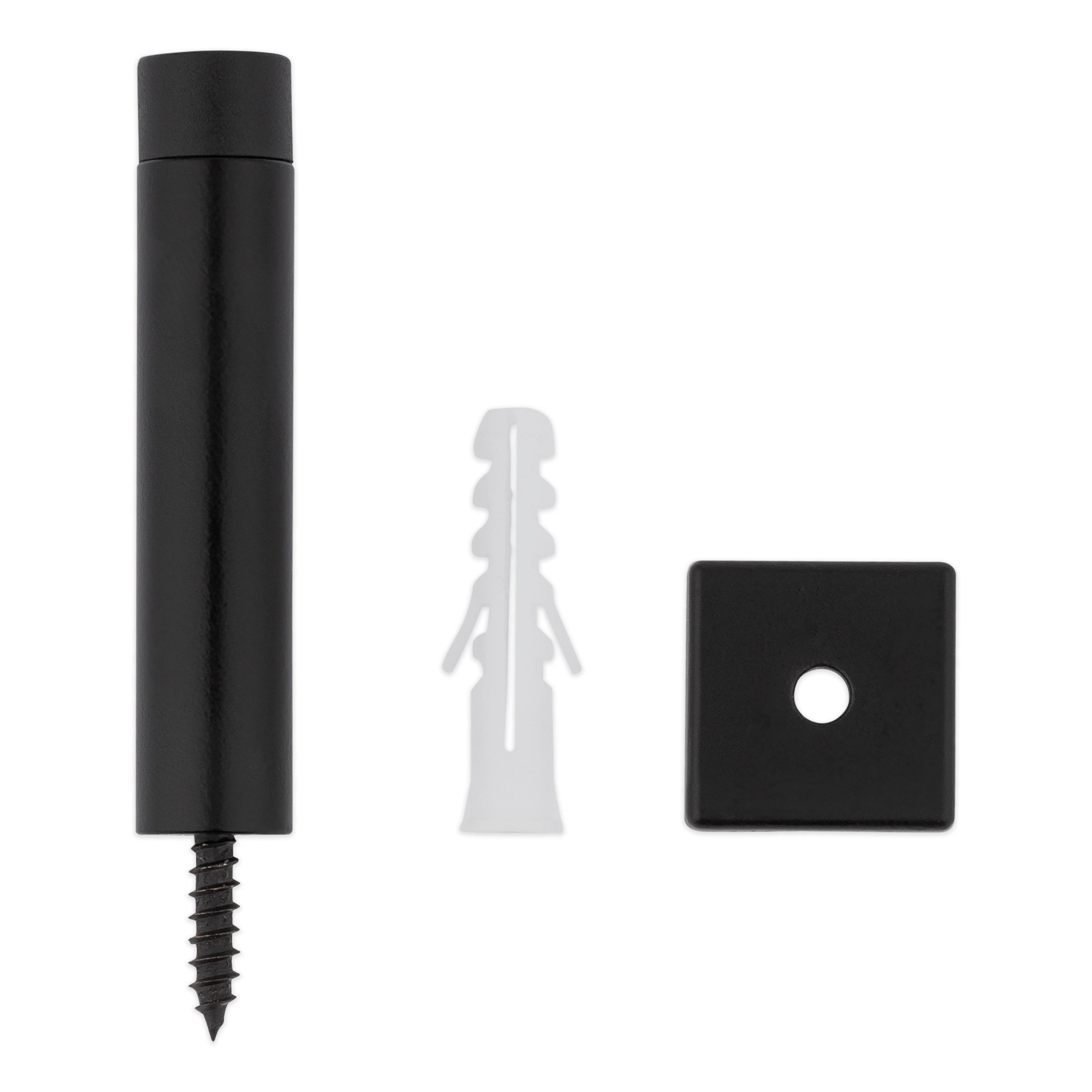 Matte Black 3" Reed Door Stop with Tip