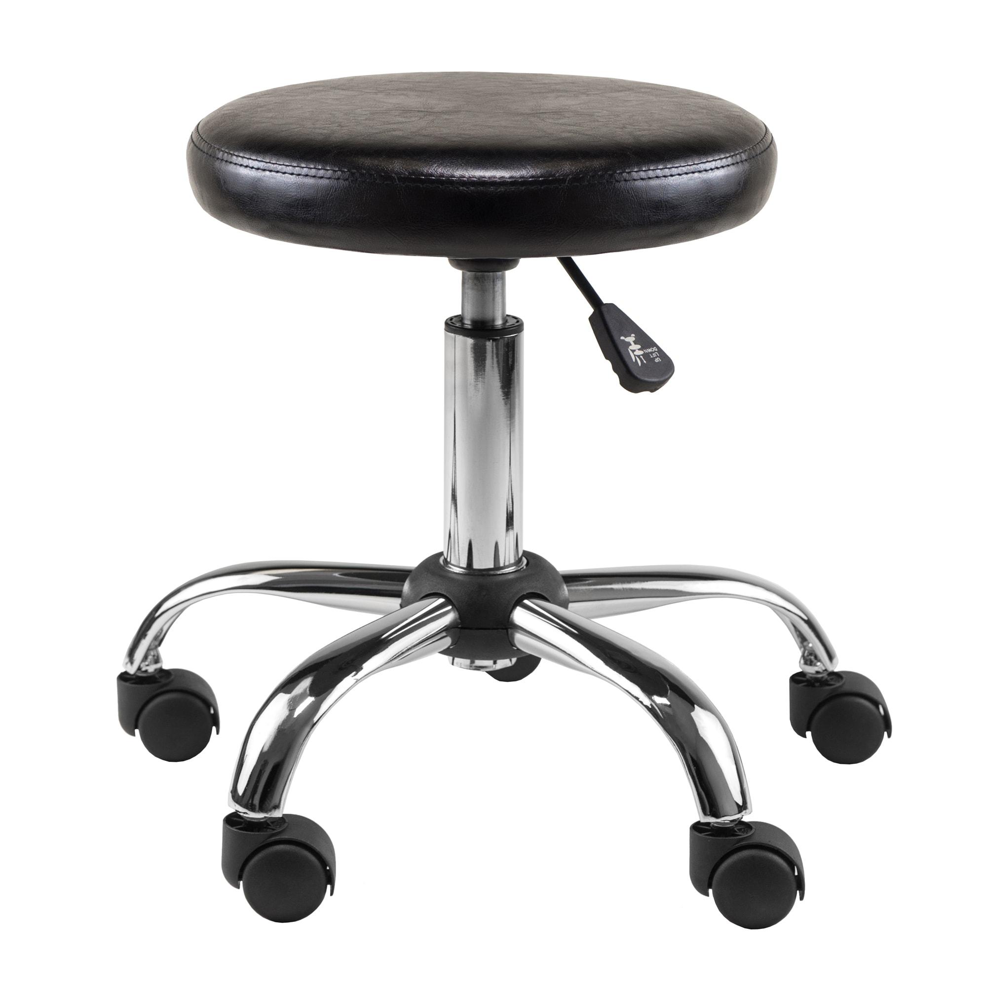 Alderwood Adjustable Height Lab Stool with Wheels