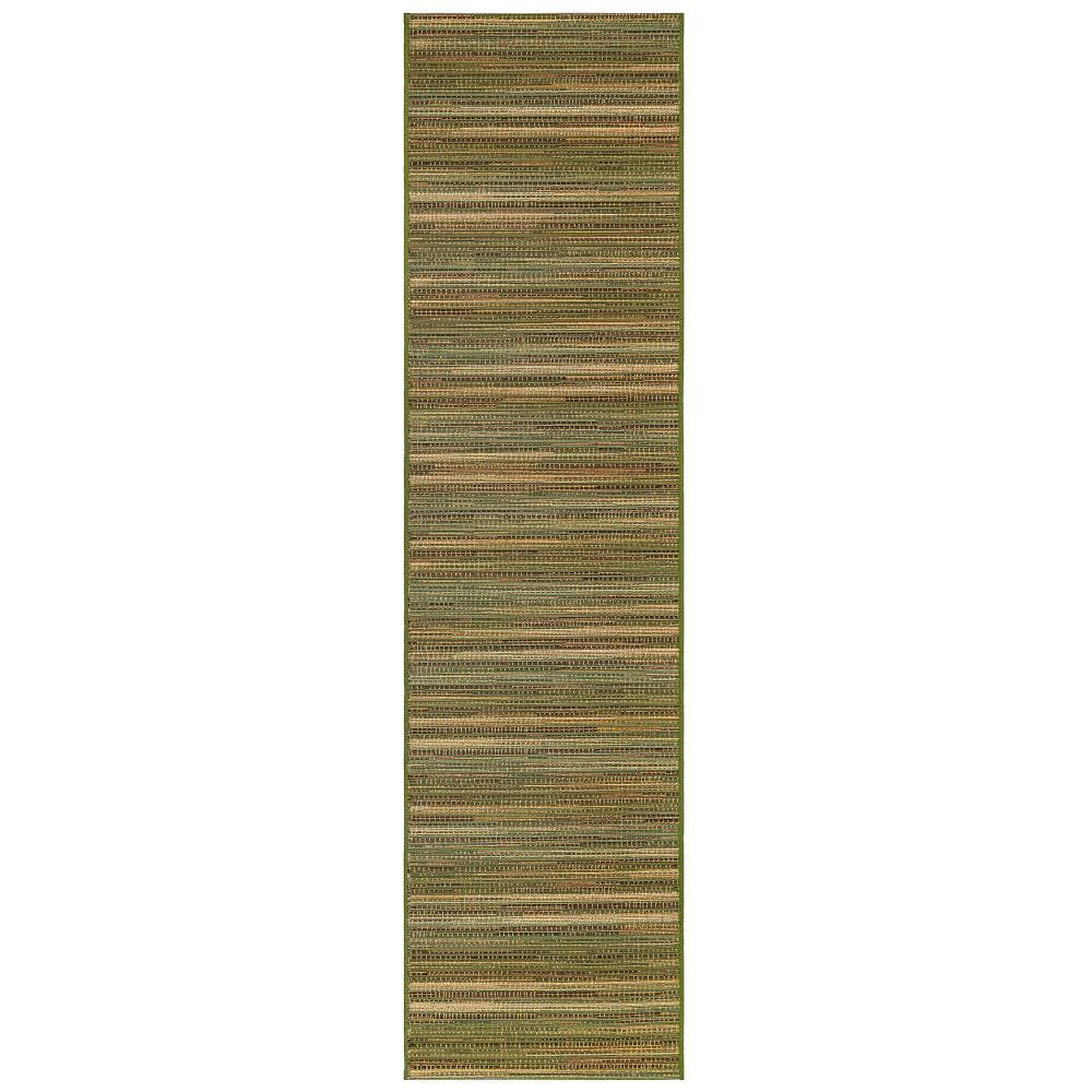 Liora Manne Marina Stripes Indoor/Outdoor Rug Green 1'11" x 7'6"