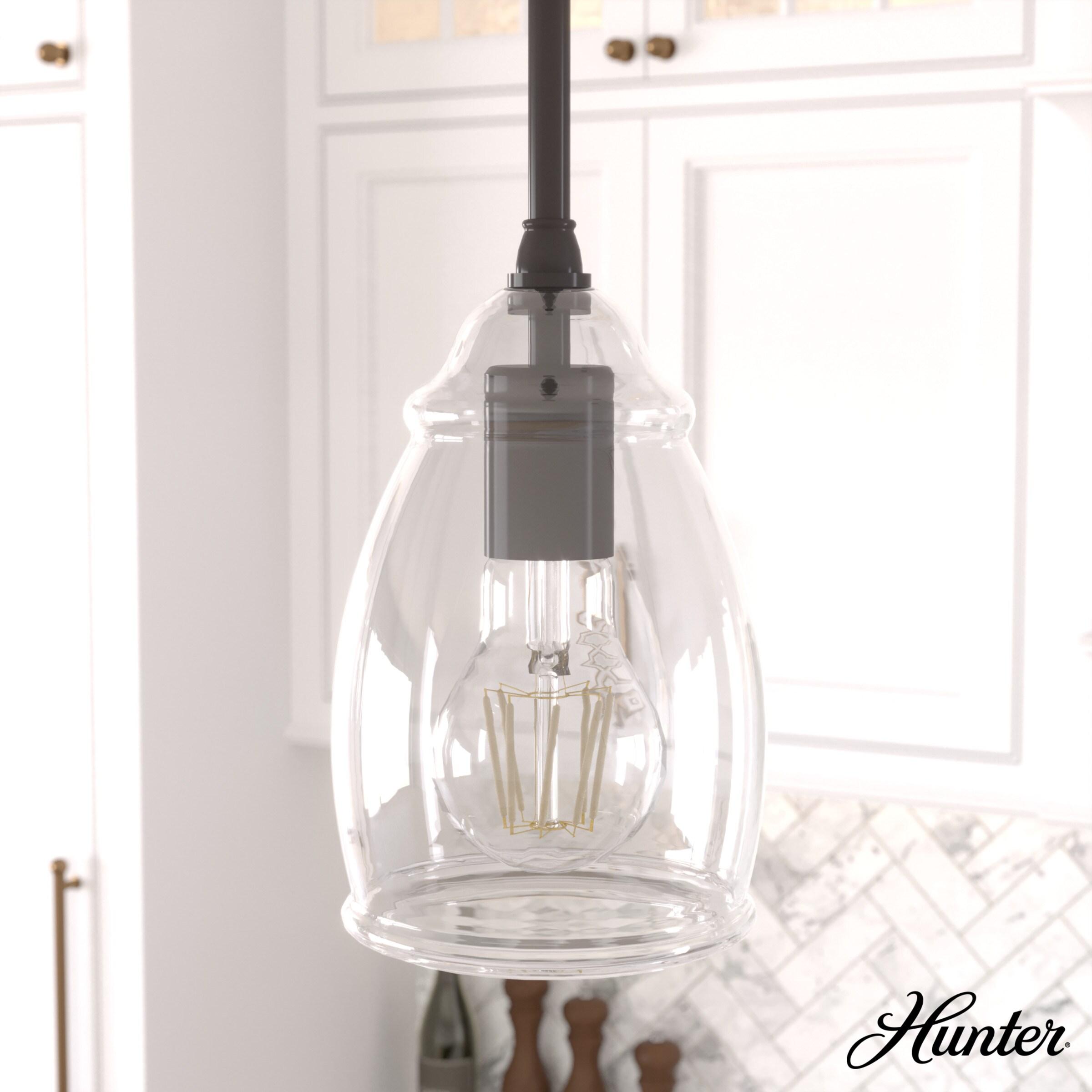 Dunshire Noble Bronze 5.25" Mini Pendant with Clear Glass