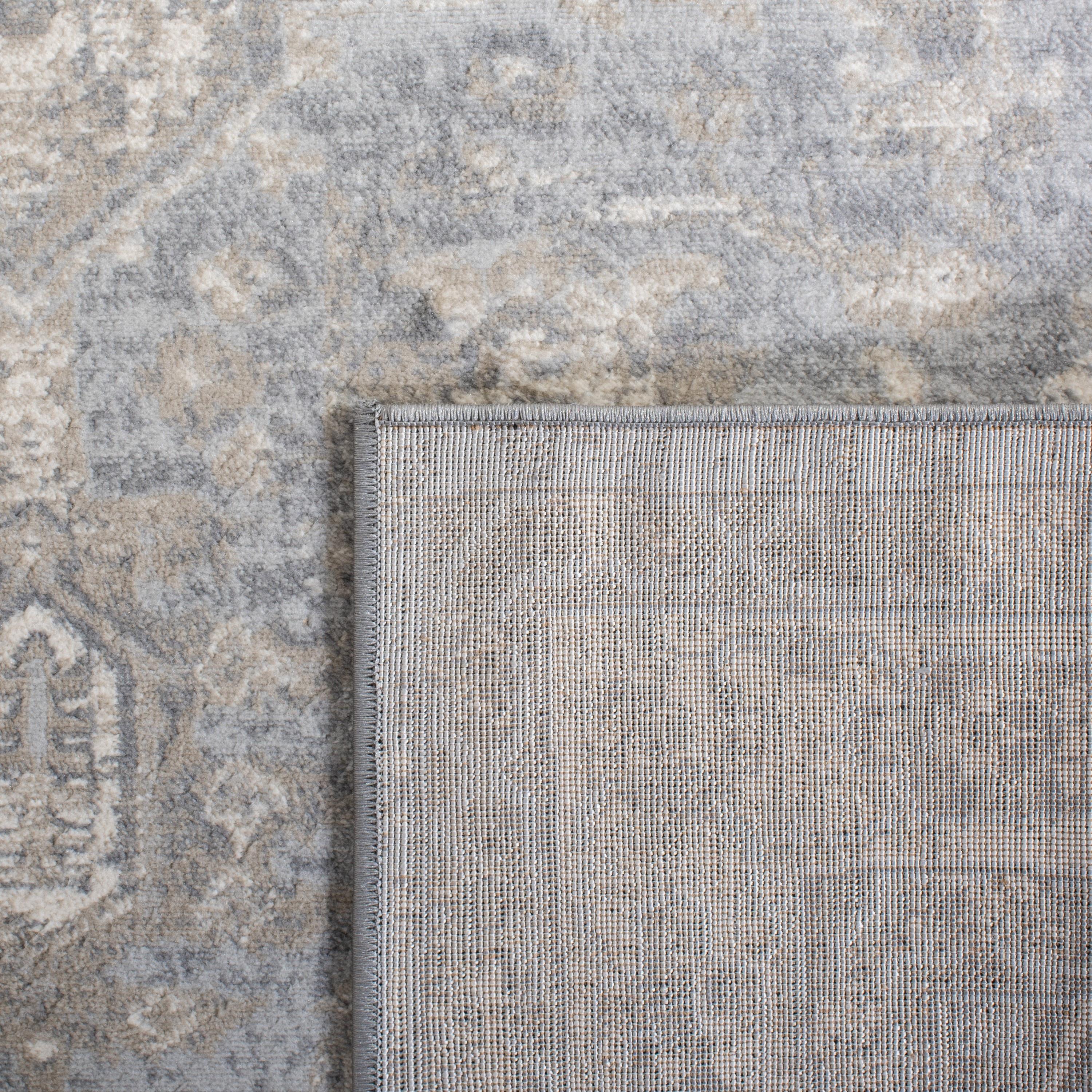 Brentwood BNT852 Power Loomed Indoor Area Rug - Cream/Grey - 4'x6' - Safavieh