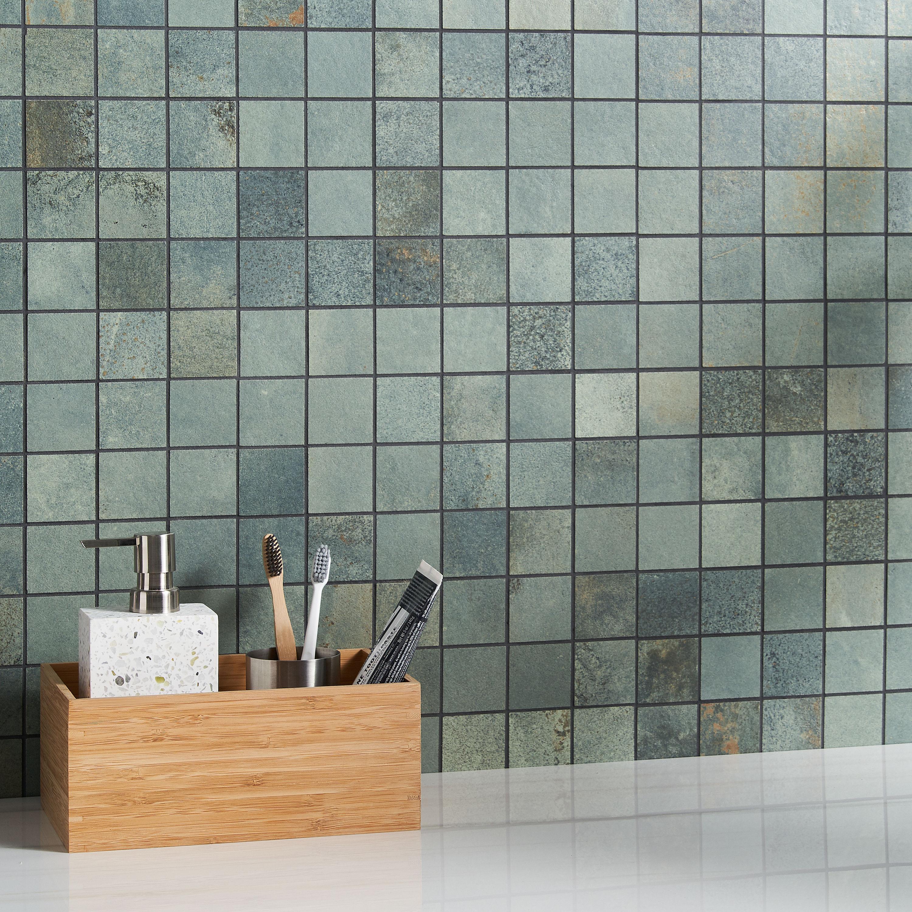 Angela Harris Fuller 11.81 in. x 11.81 in. Matte Porcelain Floor and Wall Mosaic Tile