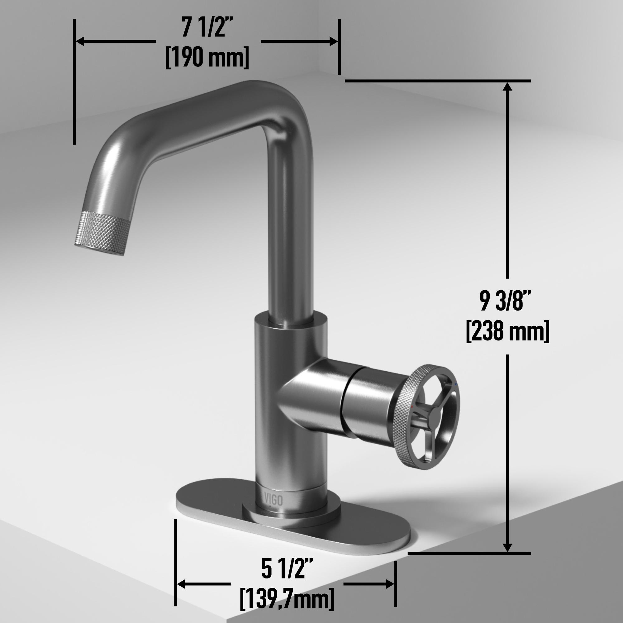 Cass Single Handle Single-Hole Bathroom Faucet Set with Deck Plate