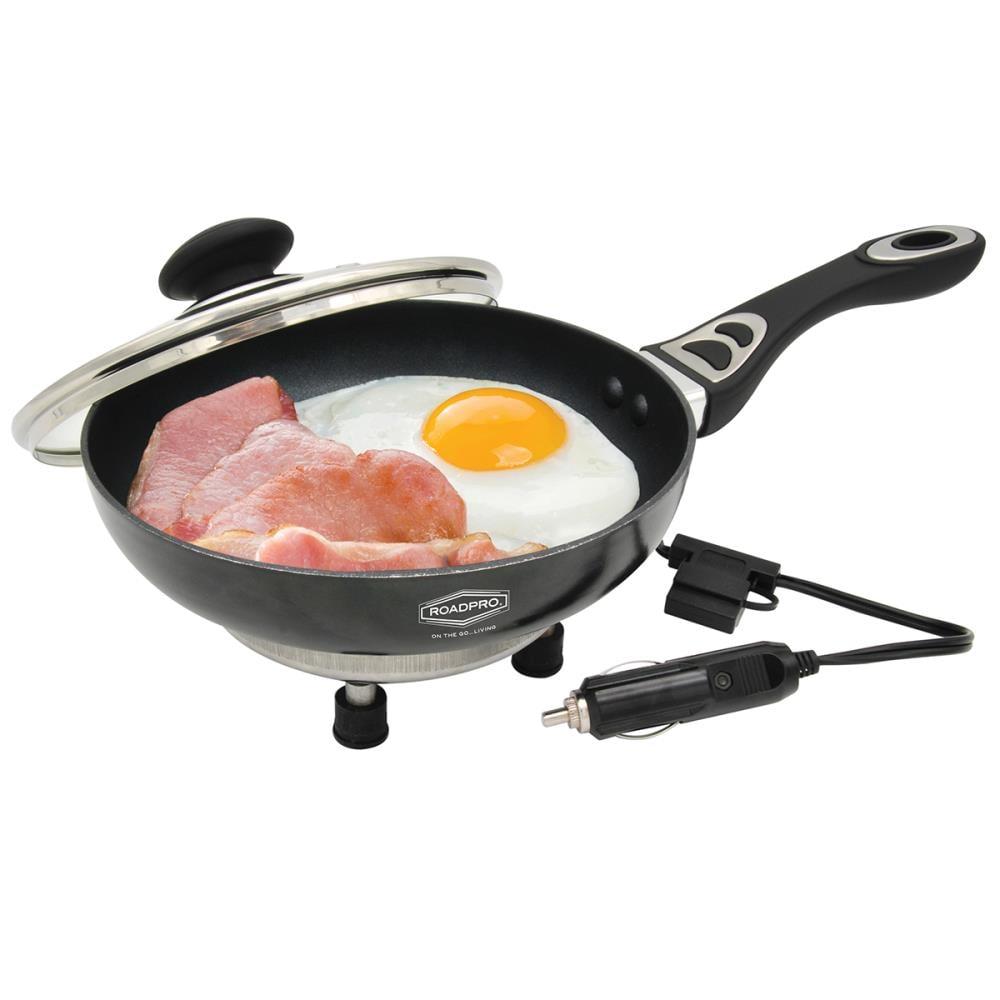 RoadPro 12 Volt Portable Electric Cooking Frying Pan w/ Non-Stick Surfaces