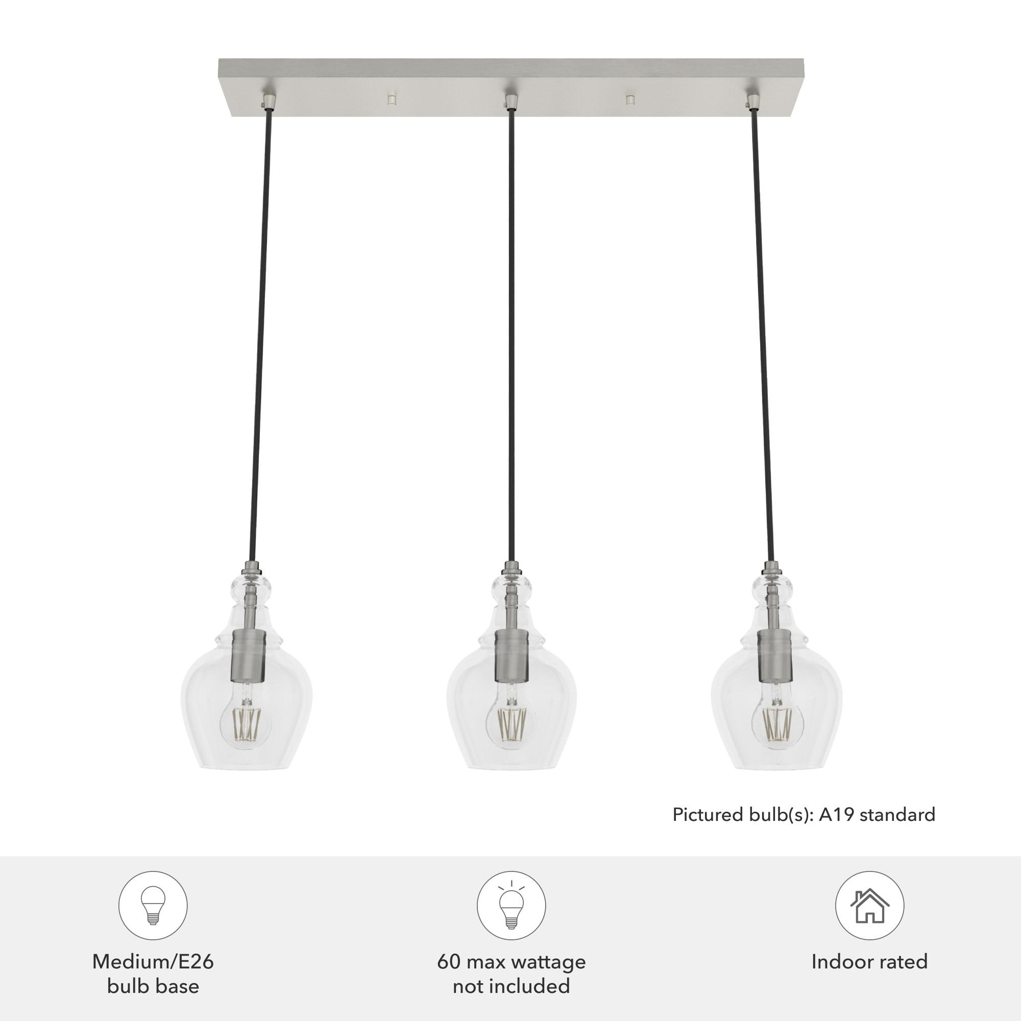 Hunter Fan Maple Park 3 Light Linear Bell Pendant