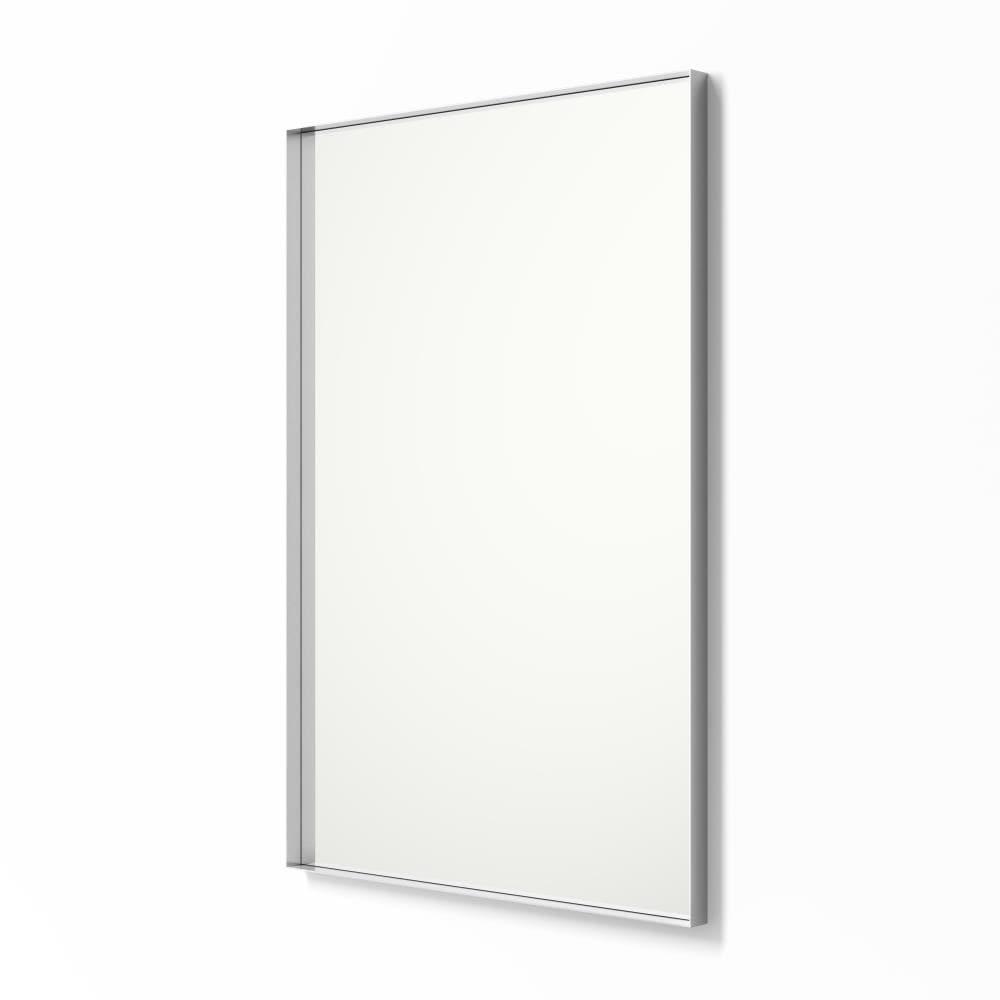 20 in. x 30 in. Metal Framed Rectangular Bathroom Vanity Mirror in Silver