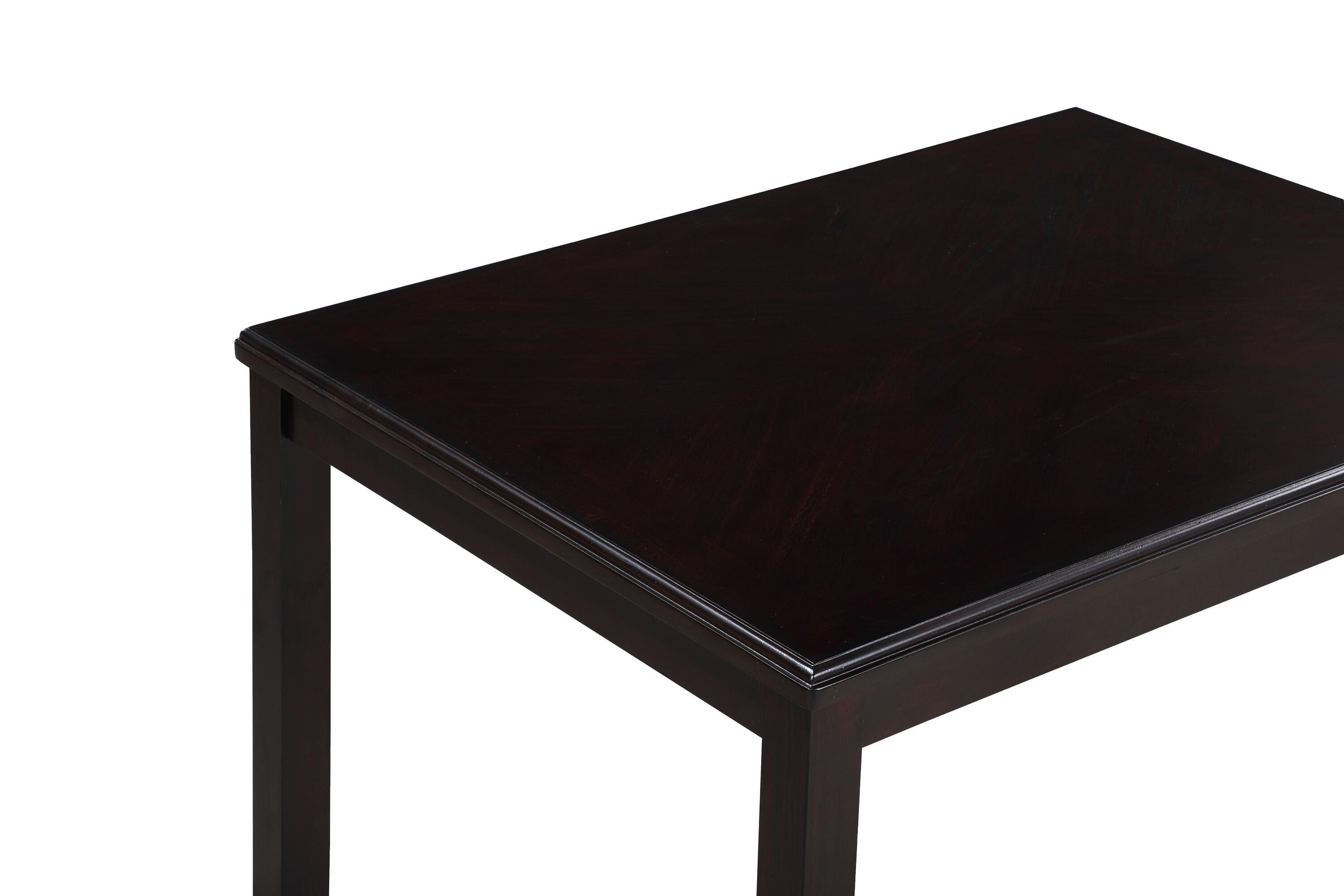 New Classic Furniture Gia Dining Collection with 48" Dining Table, 4 Cushioned Chairs, Veneer Tabletop and Solid Rubberwood Construction, Ebony