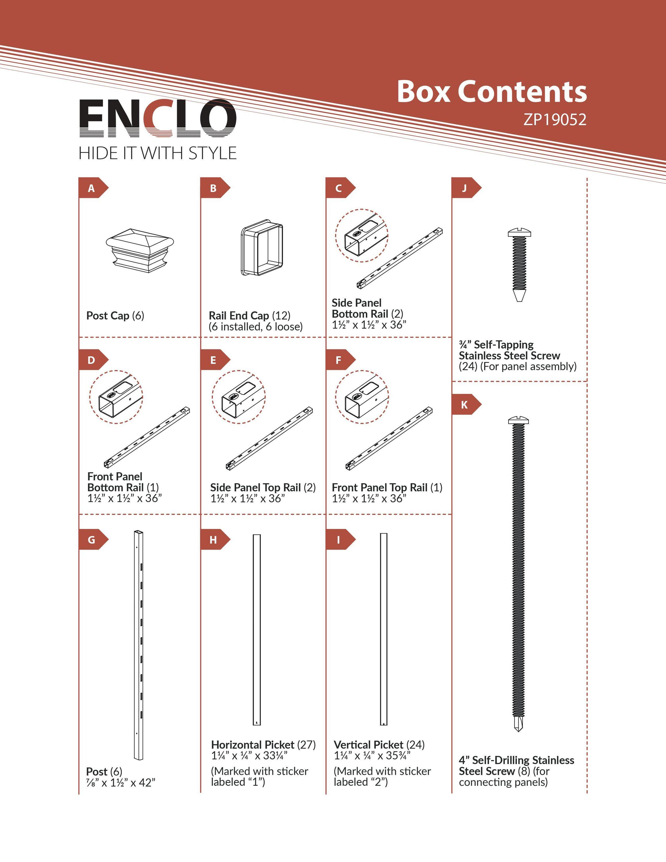 Enclo Enclo 3.5 ft H x 3.25 ft W x 3 ft L Liberty Lattice Freestanding Vinyl Privacy Screen (3 Panels)