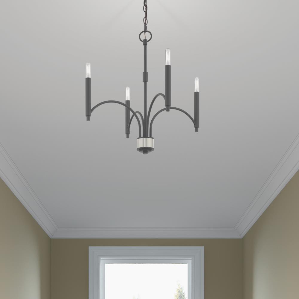 Livex Lighting Wisteria 4 - Light Chandelier in  Scandinavian Gray