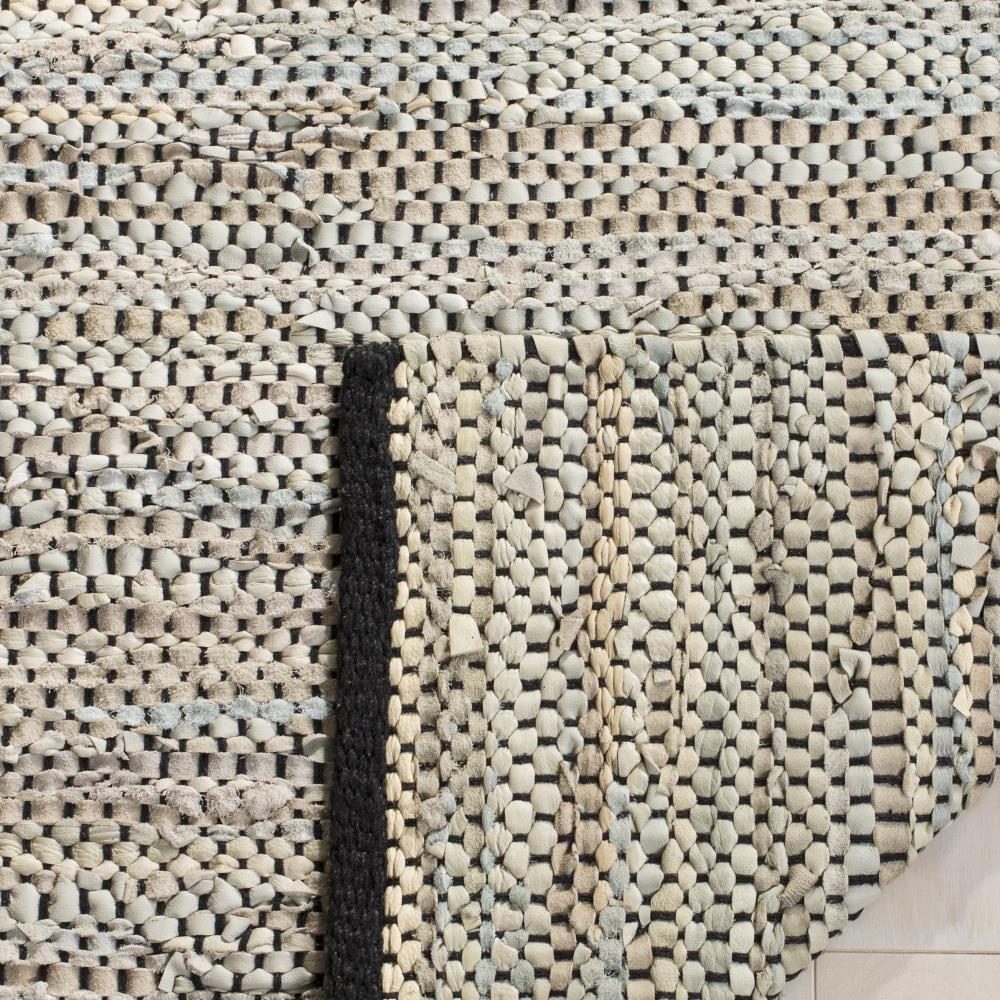 Vintage Leather VTL104 Hand Woven Indoor Area Rug - Beige - 8'x10' - Safavieh