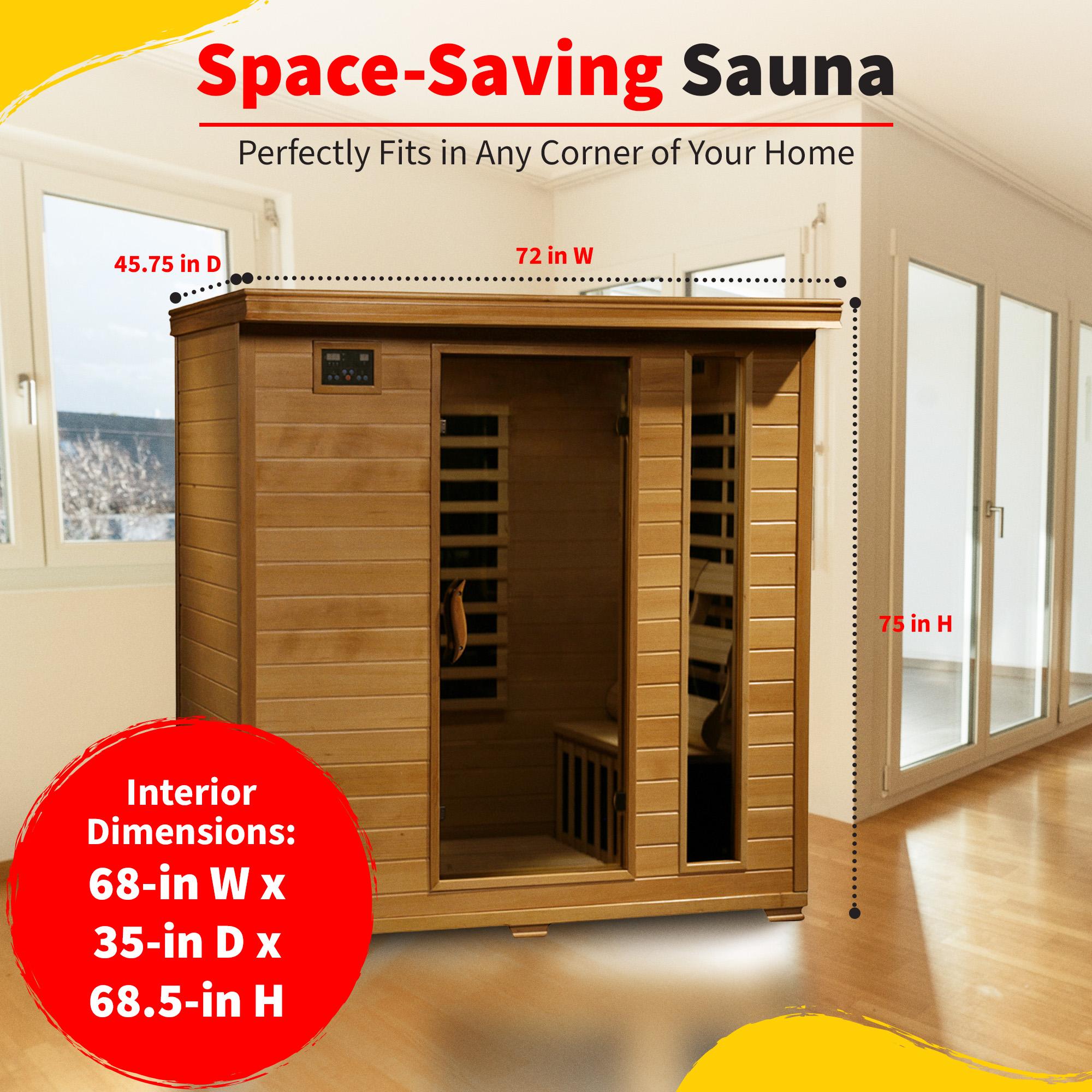 Heatwave 4-Person Hemlock Infrared Sauna with 9 Carbon Heaters