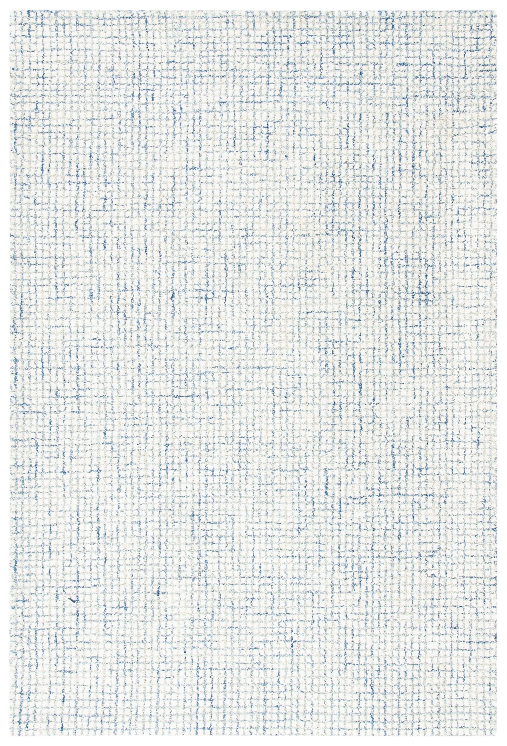 Abstract ABT470 Handmade Indoor Area Rug - Ivory/Blue - 4'x6' - Safavieh